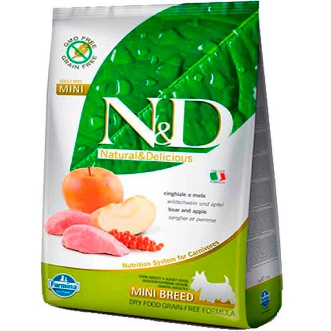 N&D PRIME YABAN DOMUZ&ELMA ADULT MINI2,5 KG