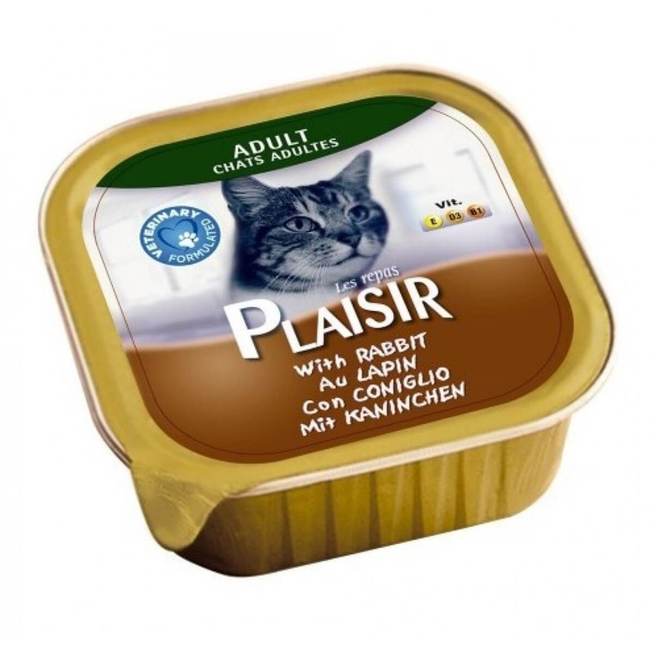 PLAISIR CAT ADULT WİTH RABBİT PATE 100 G