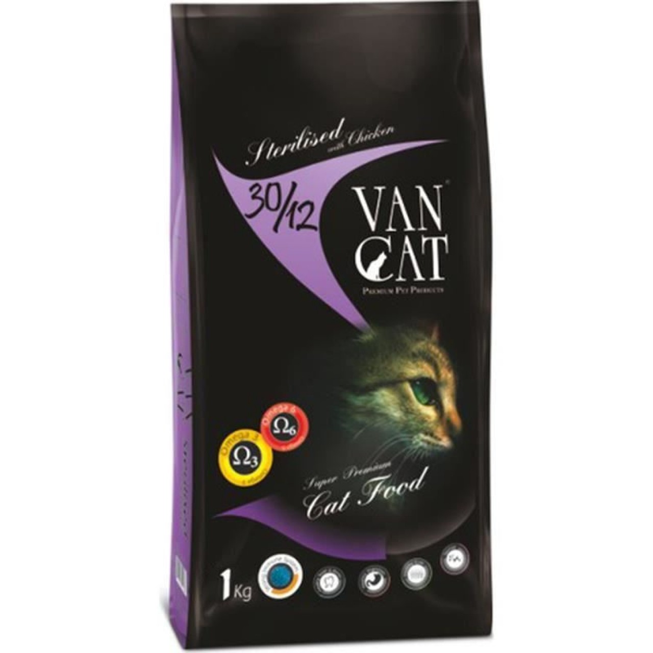 VANCAT STERIL TAVUKLU KEDİ MAMASI 1 KG