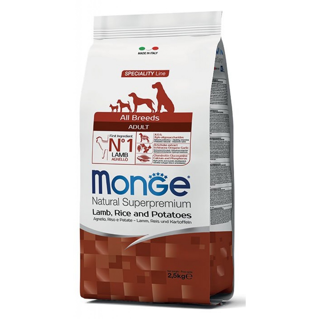 MONGE DOG ALL BREEDS ADULT LAMB 2,5 KG