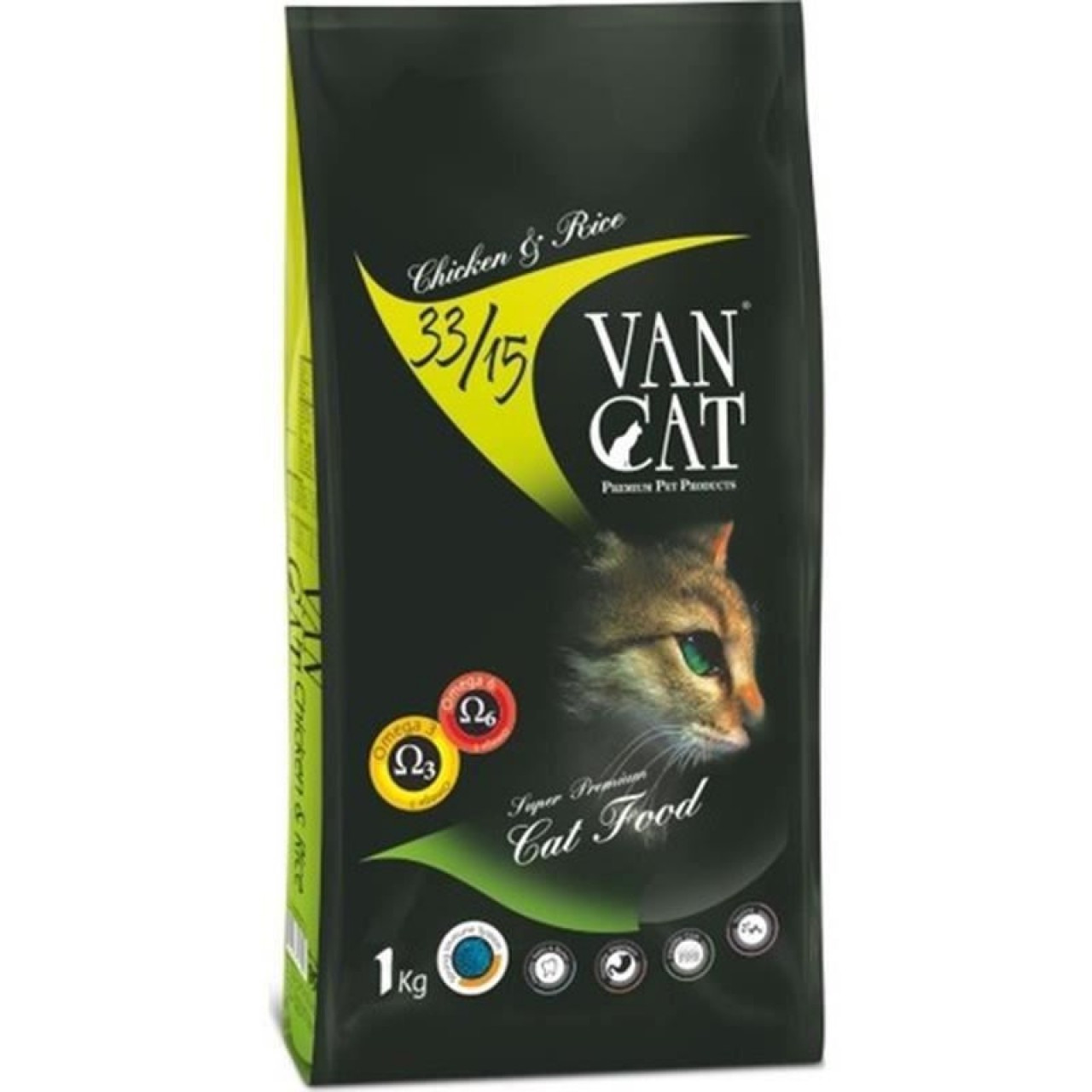VANCAT TAVUKLU PİRİNÇLİ YETİŞKİN KEDİ MAMASI 1 KG