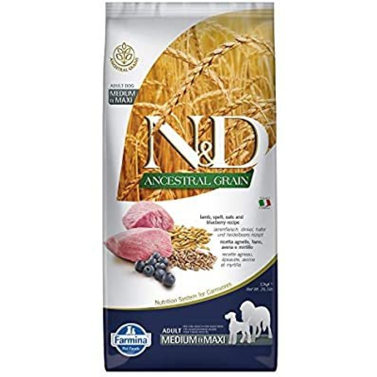 N&D ANCESTRAL GRAIN DOG KUZU ADULT MED MAXI 12 KG