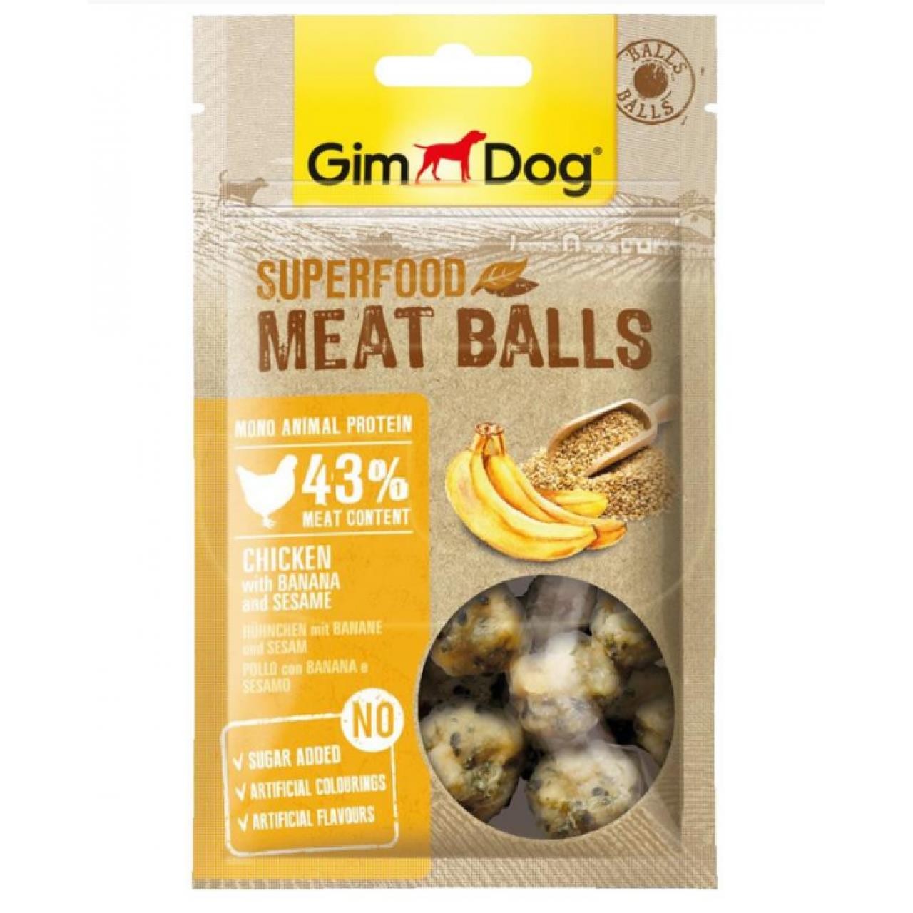 GİMDOG MEATBALLS TAVUK MUZ SUSAM ÖDÜL 70 G
