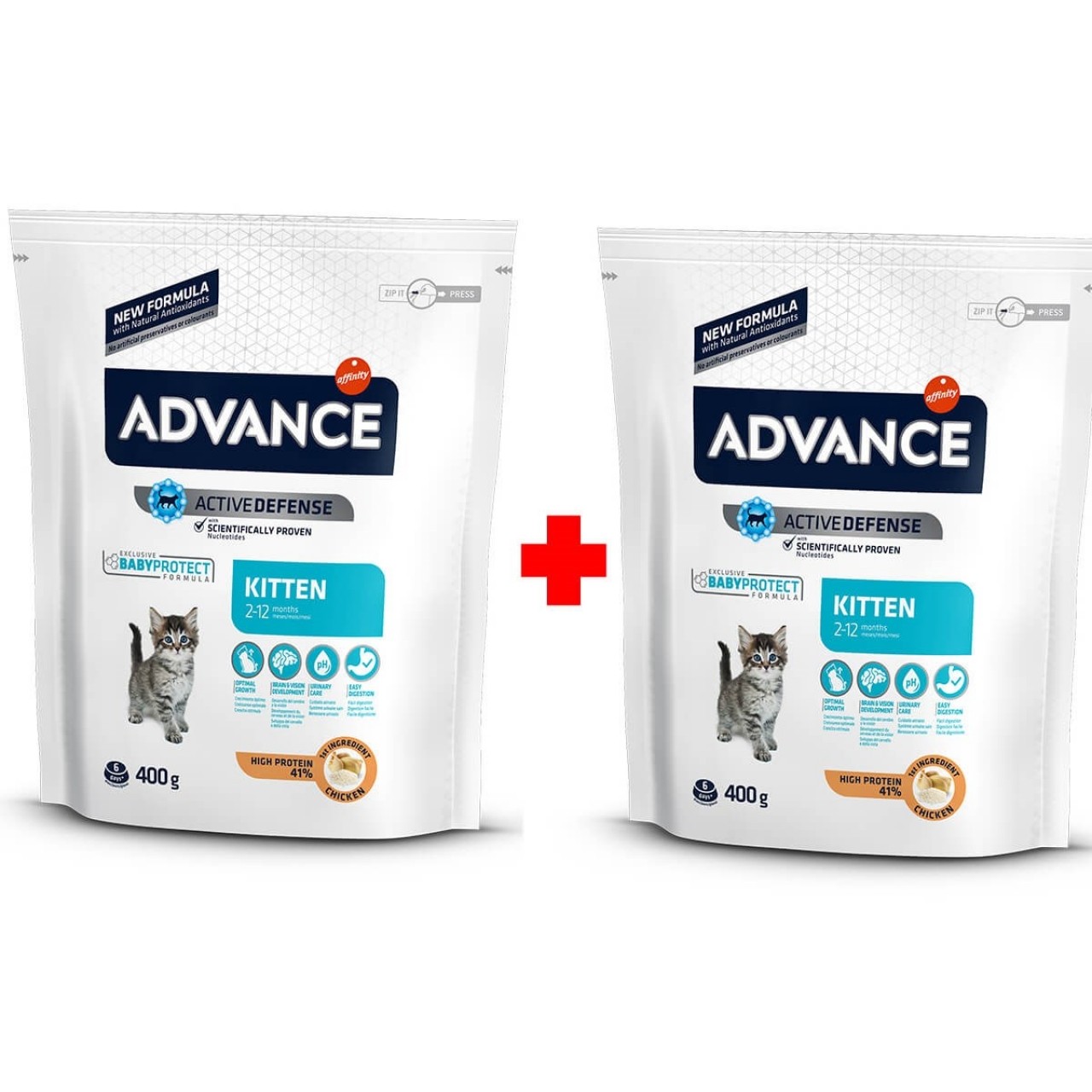 ADVANCE CAT KİTTEN CHİCKEN&RİCE 400+400 GR.