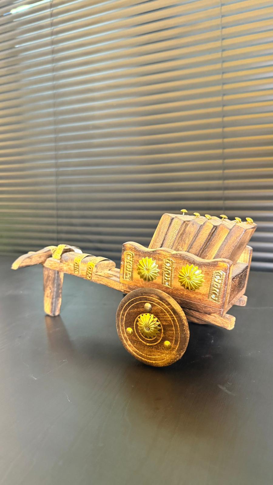 Kağnı Arabalı 6'lı Ahşap Bardak Altlığı   