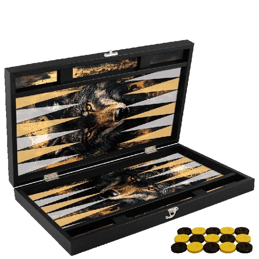 Özel Kurt Tasarımlı Tavla