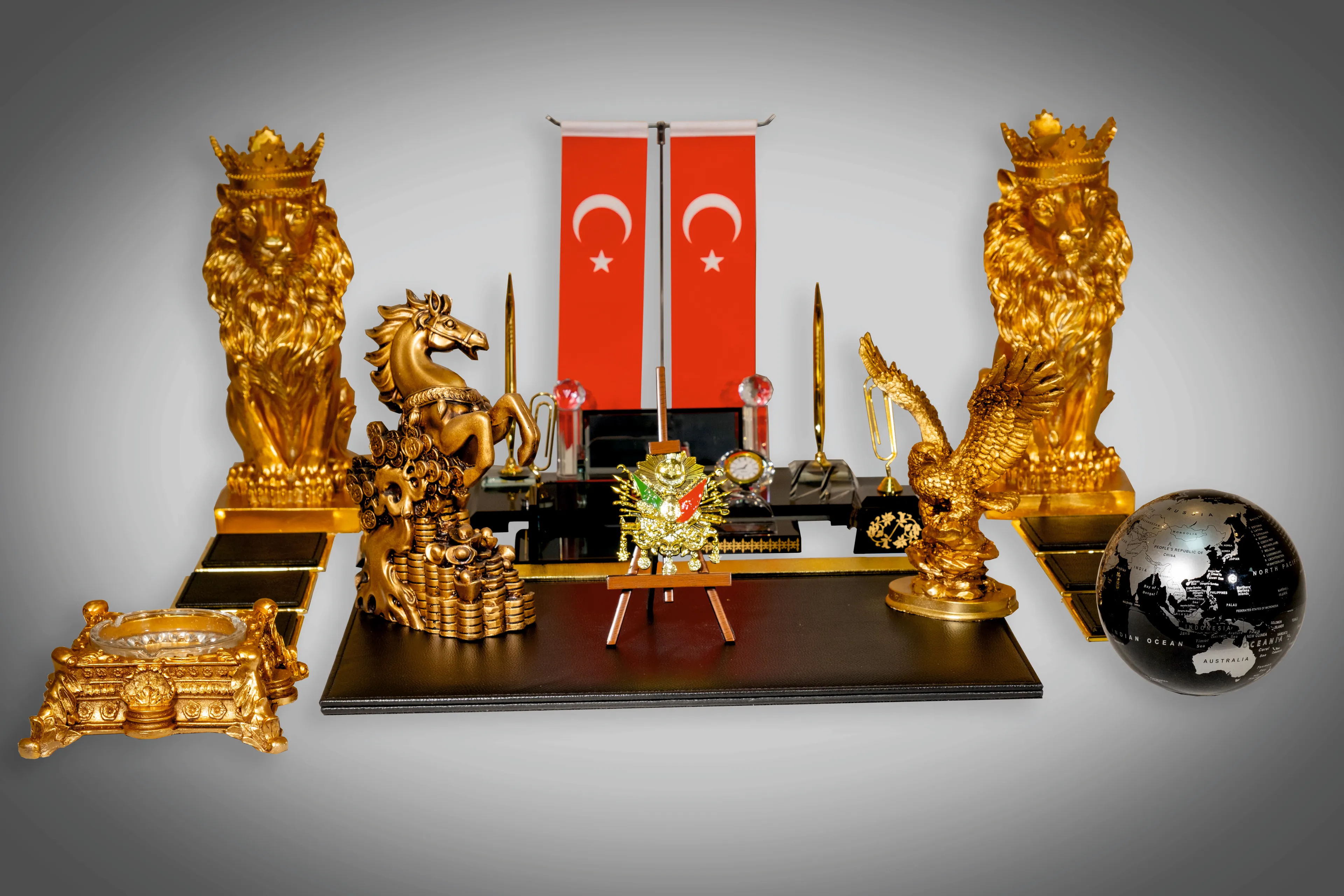 20 Parça Altın Kristal Premium Masa Seti