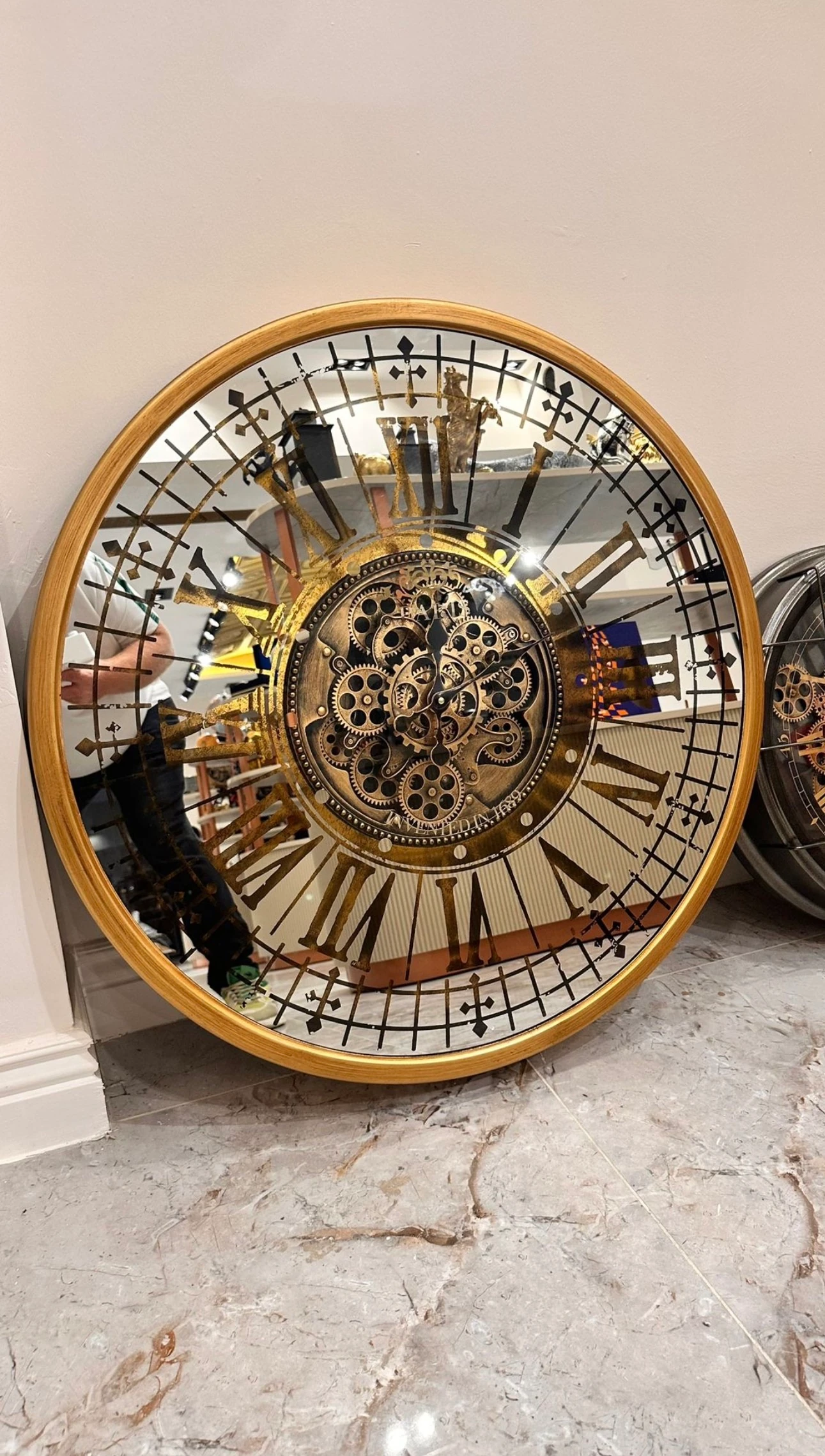 Mega Boy Çarklı Duvar Saati 80cm