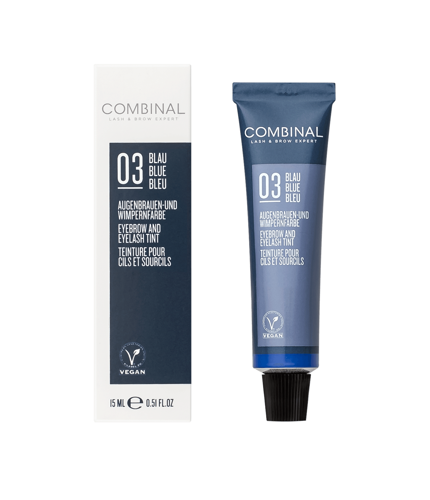 Kaş ve Kirpik Boyası Seti #03 mavi / 15ML + Boya 20 ml Oksidan