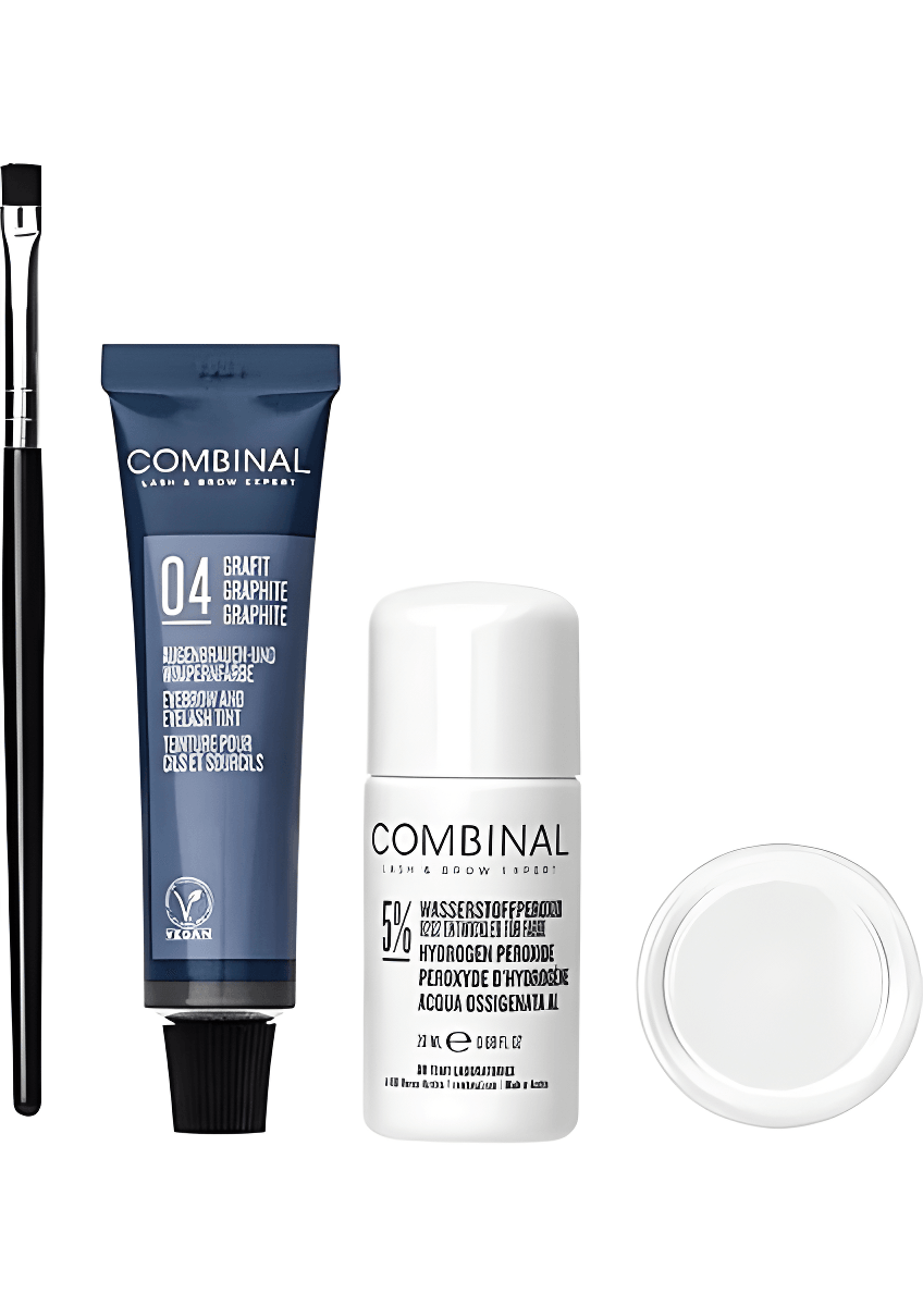 Combinal Kaş ve Kirpik Boyası Seti 15ML Boya *20ML Oks.no 4 Gri