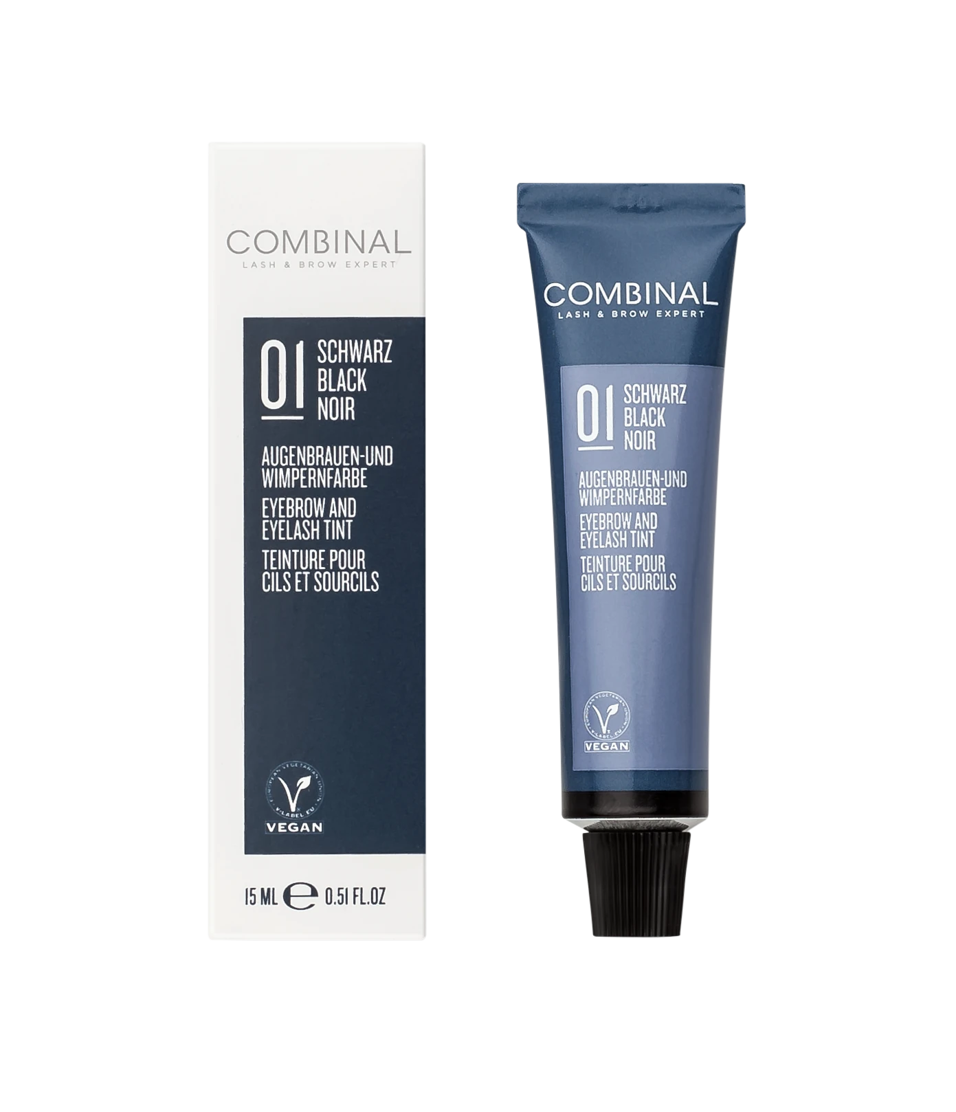 Kaş ve Kirpik Boyası Seti #01 gece siyahı / 15ML + Boya 20 ml Oksidan 