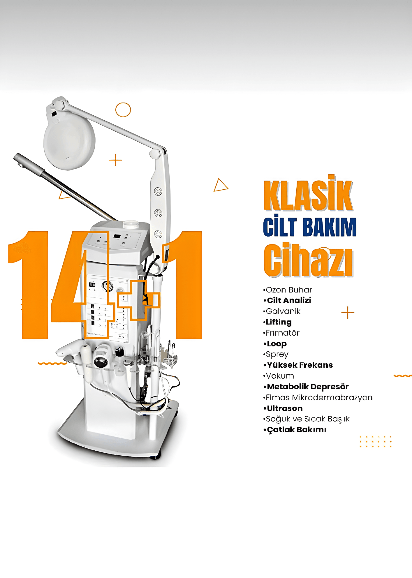  14+1 Professional Classic Skin Care Device - 2 Years Warranty