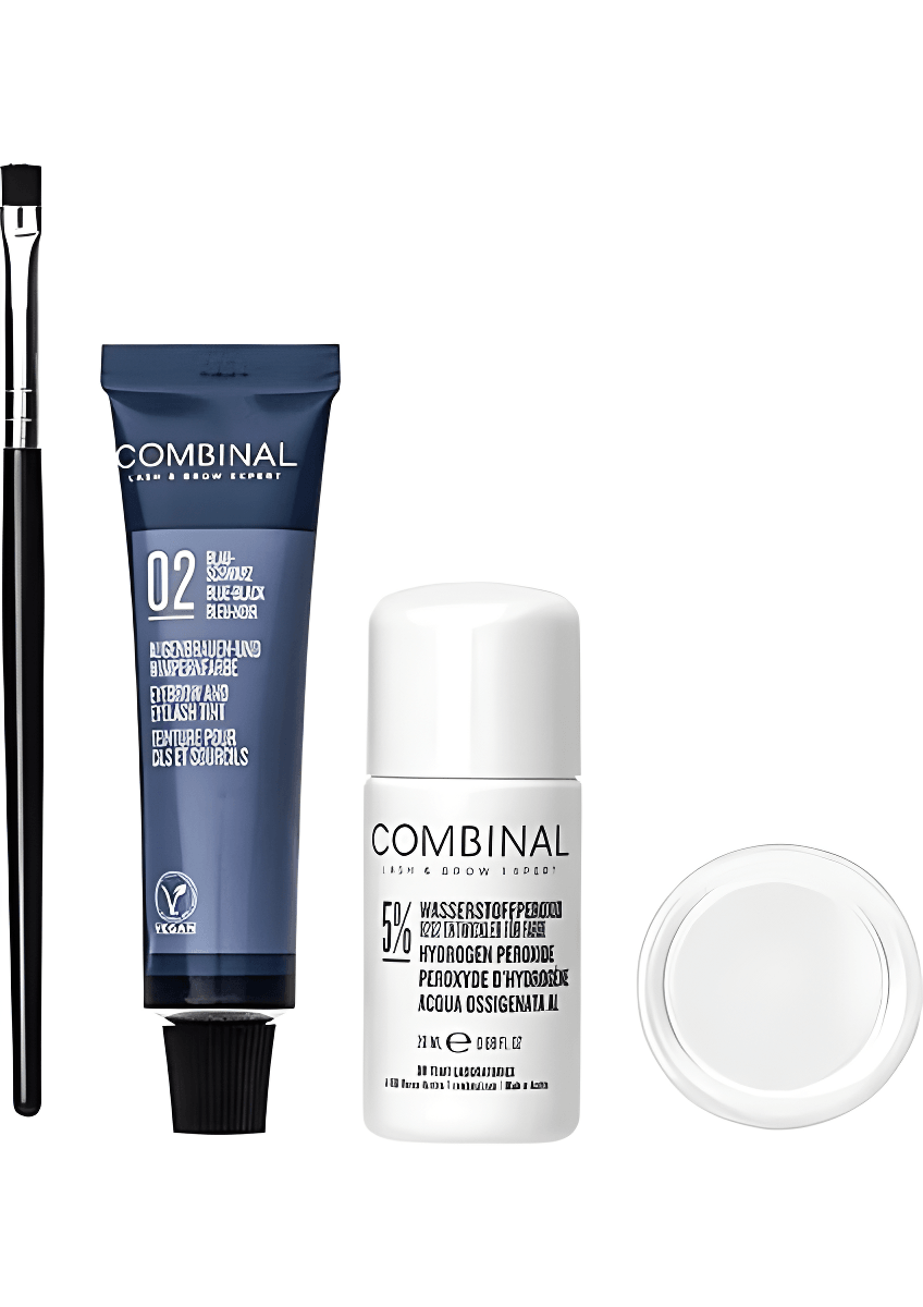 Combinal Kaş ve Kirpik Boyası Seti 15ML Boya *20ML Oks.no2 Mavi