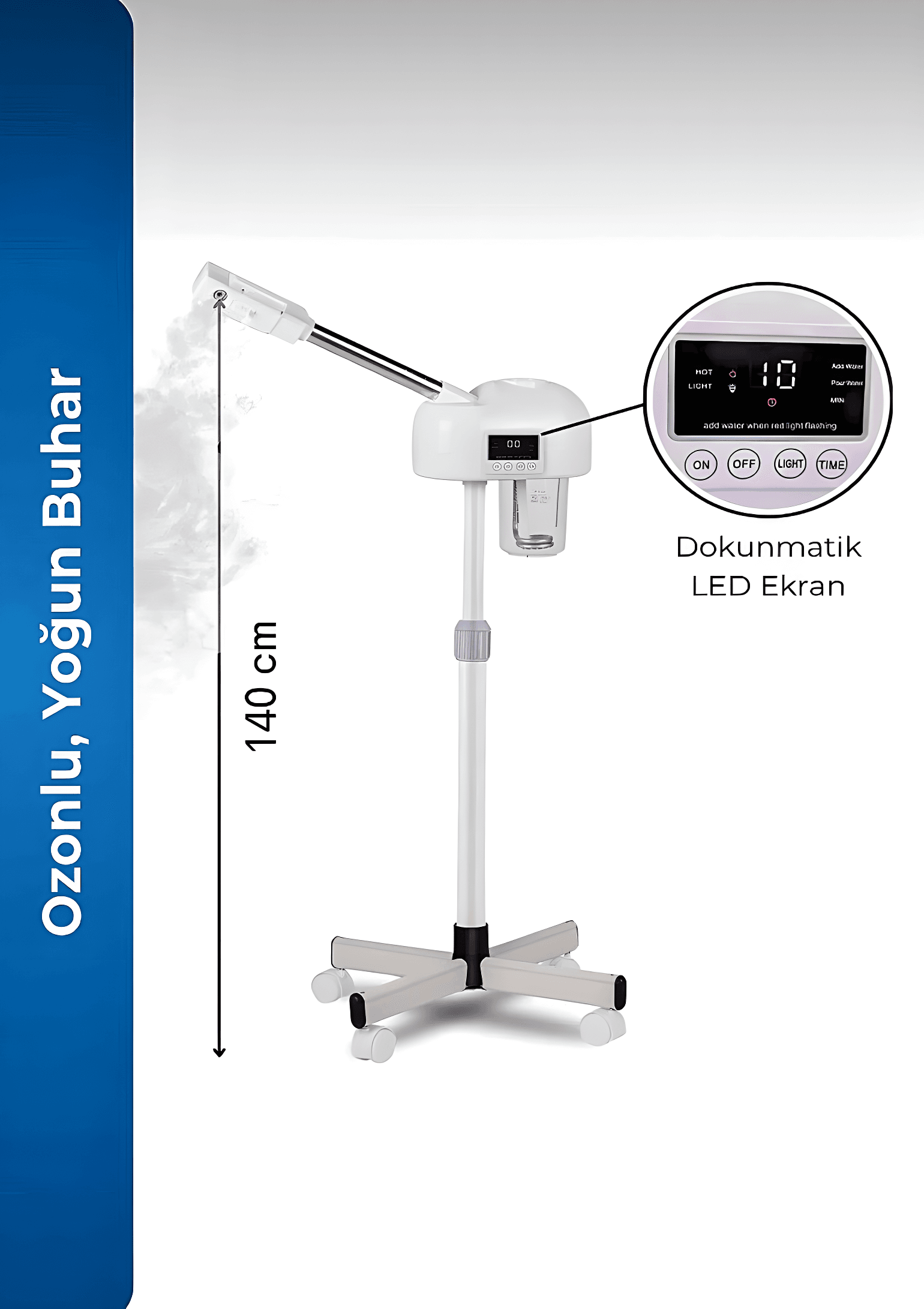 Professional Ozone Digital Steam Device (Touch Led Screen - 140 cm)