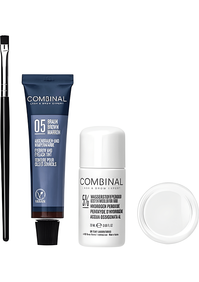 Combinal Kaş ve Kirpik Boyası Seti 15ML Boya *20ML OKS.NO 5 KAHVERENGI Boya