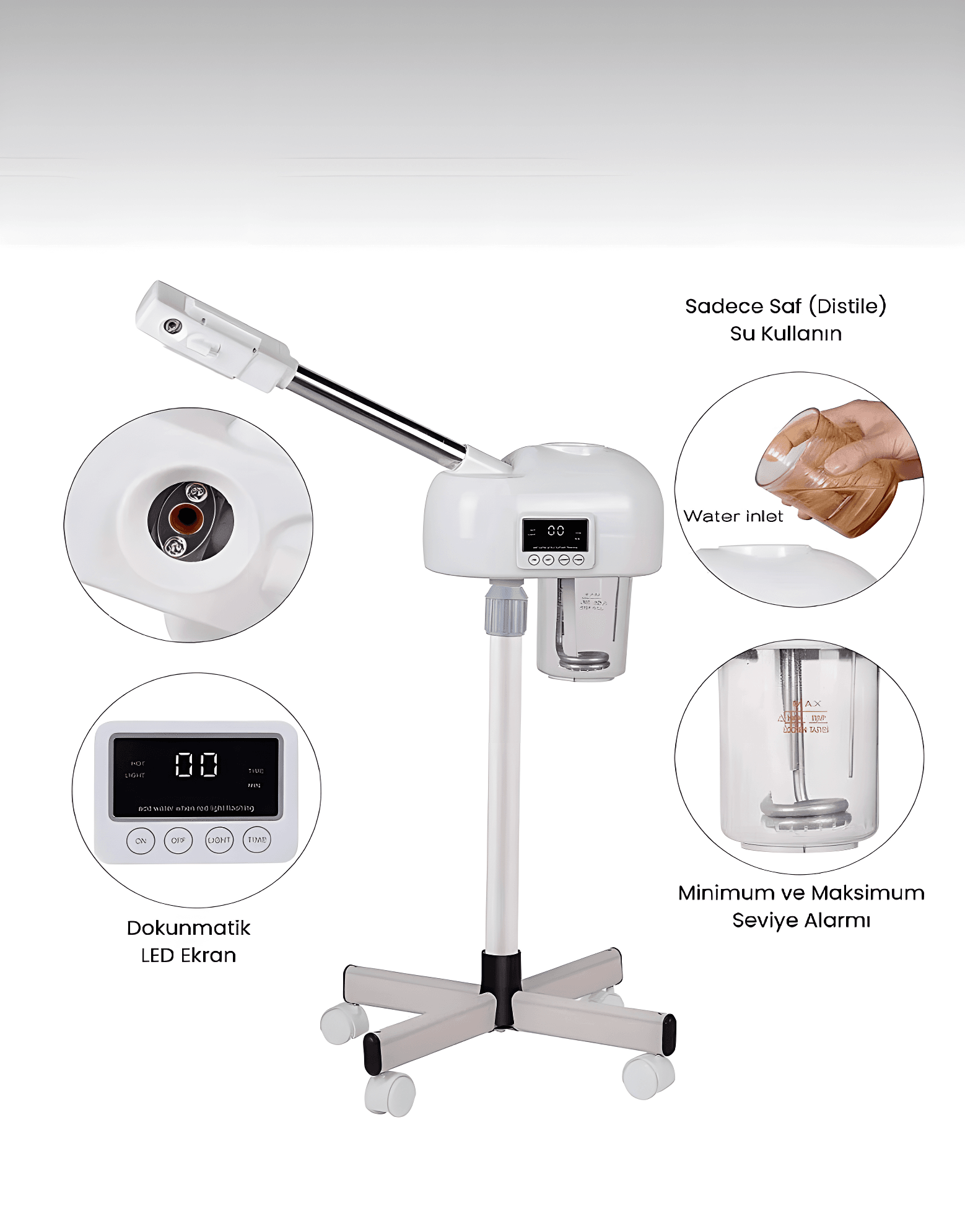 Professional Ozone Digital Steam Device (Touch Led Screen - 140 cm)
