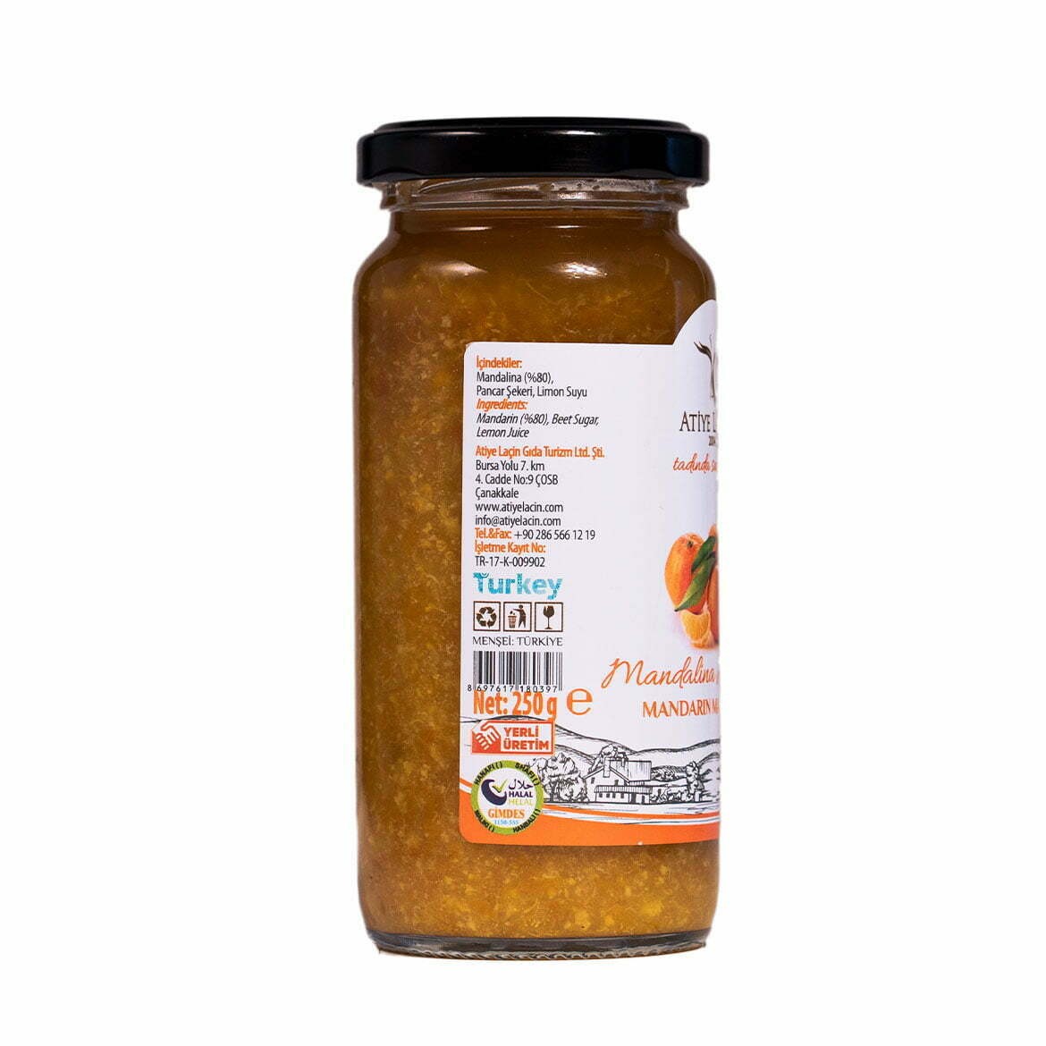 Atiye Laçin Mandalina Marmelatı 250 Gr