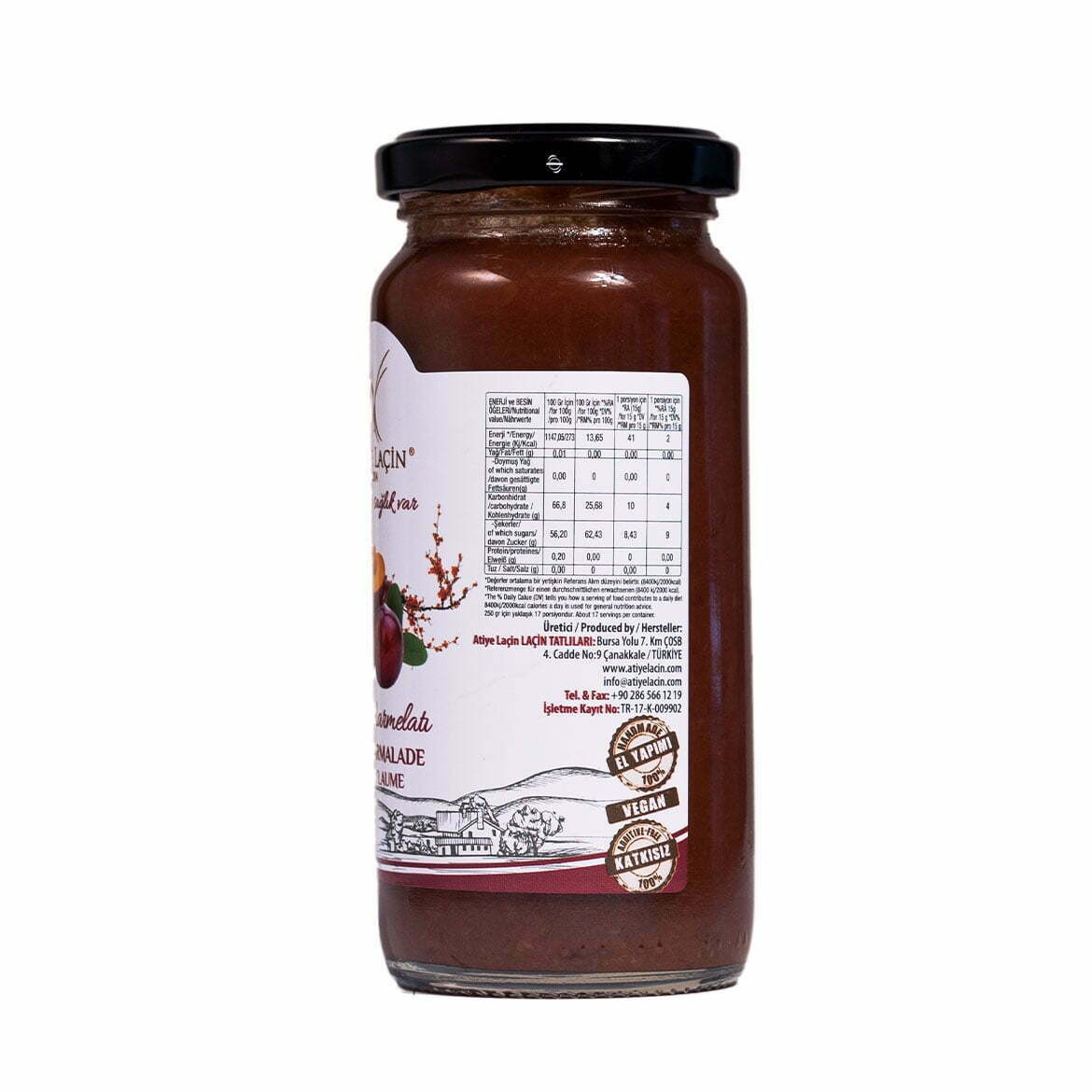 Atiye Laçin Erik Marmelatı 250 Gr