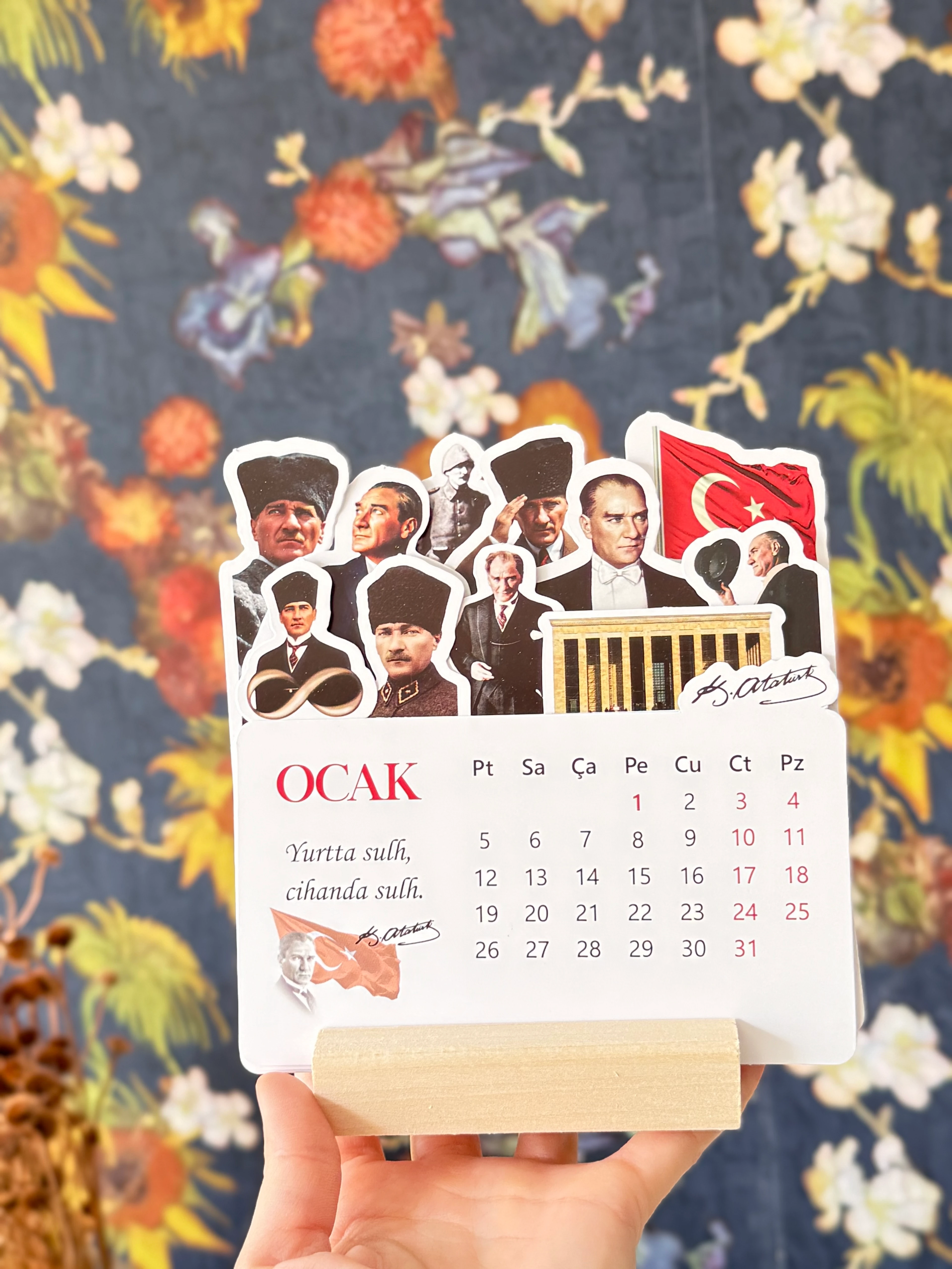 2026 Atatürk Temalı Masa Takvimi