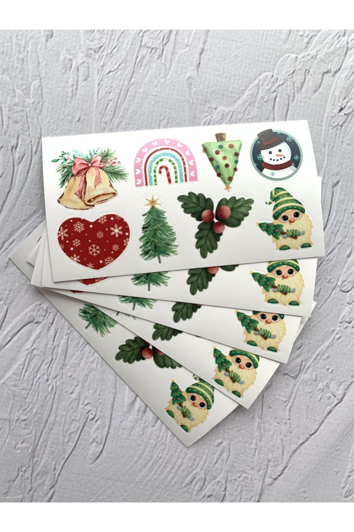 Yeni Yıl Temalı Mini Opak Sticker Set / Telefon-Notebook-Laptop Etiketi