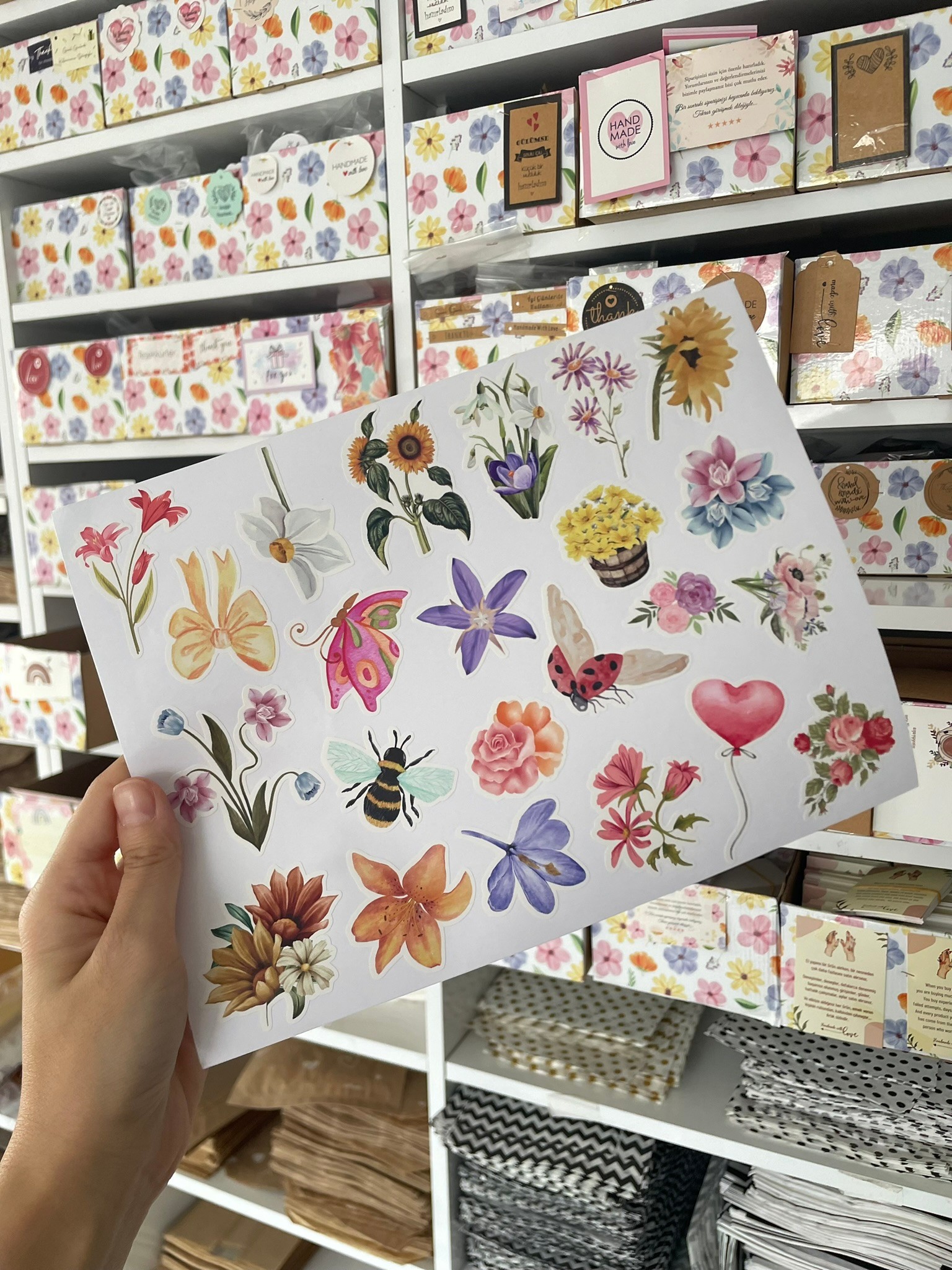 Renkli Desenli Sticker Set