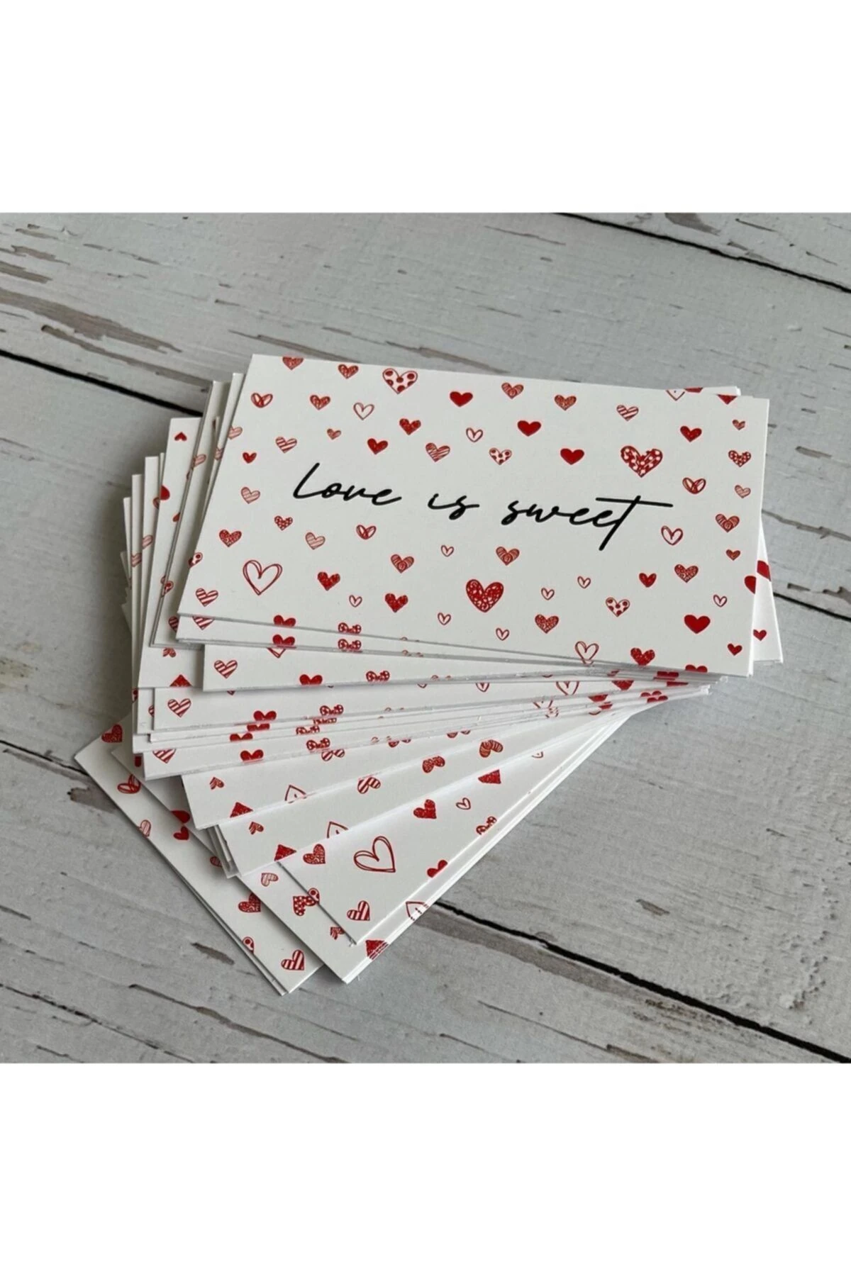 Sevgililer Günü Kartı - Love Is Sweet - 30 Adet