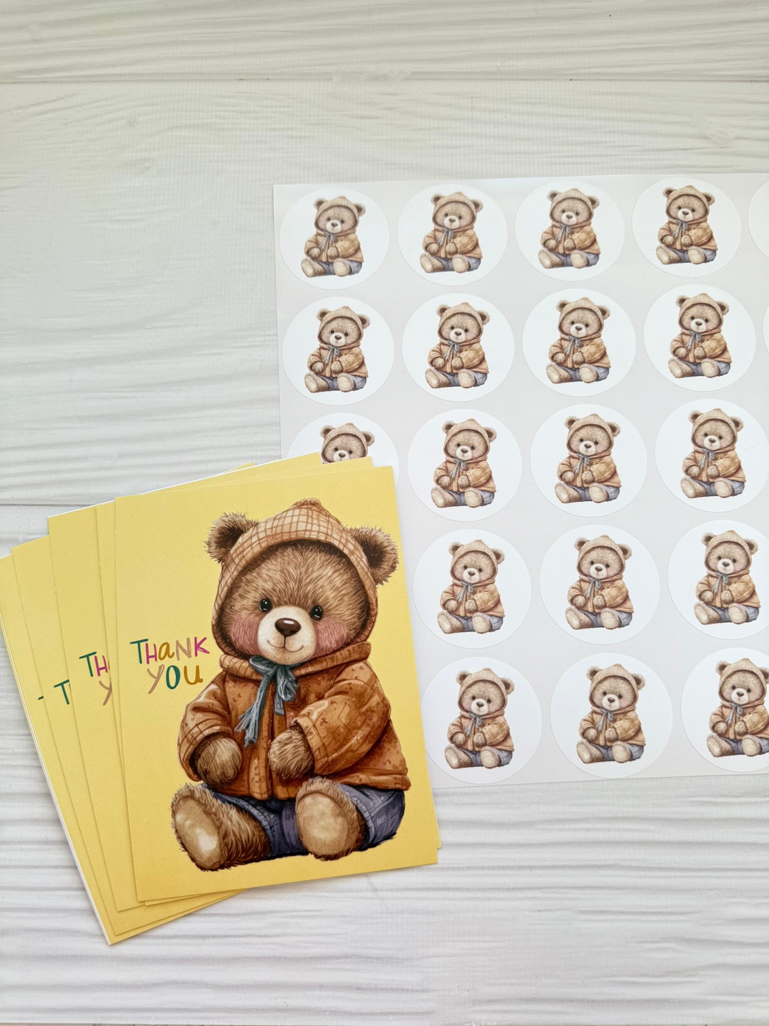 Ayıcıklı Kart Etiket set
