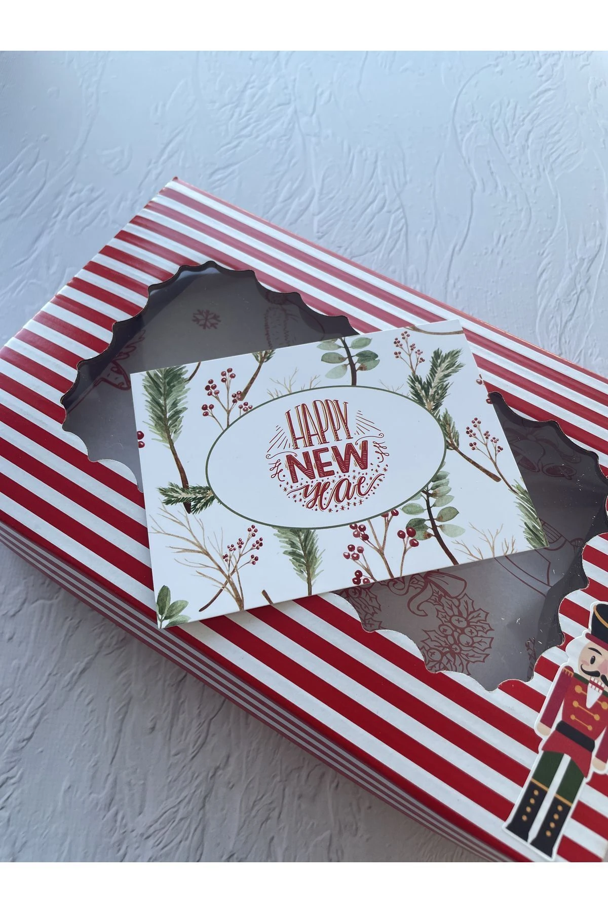 Yılbaşı -Yeni Yıl Teşekkür / Not Kartı 9,5-13 cm. Happy New Year - 30 Adet