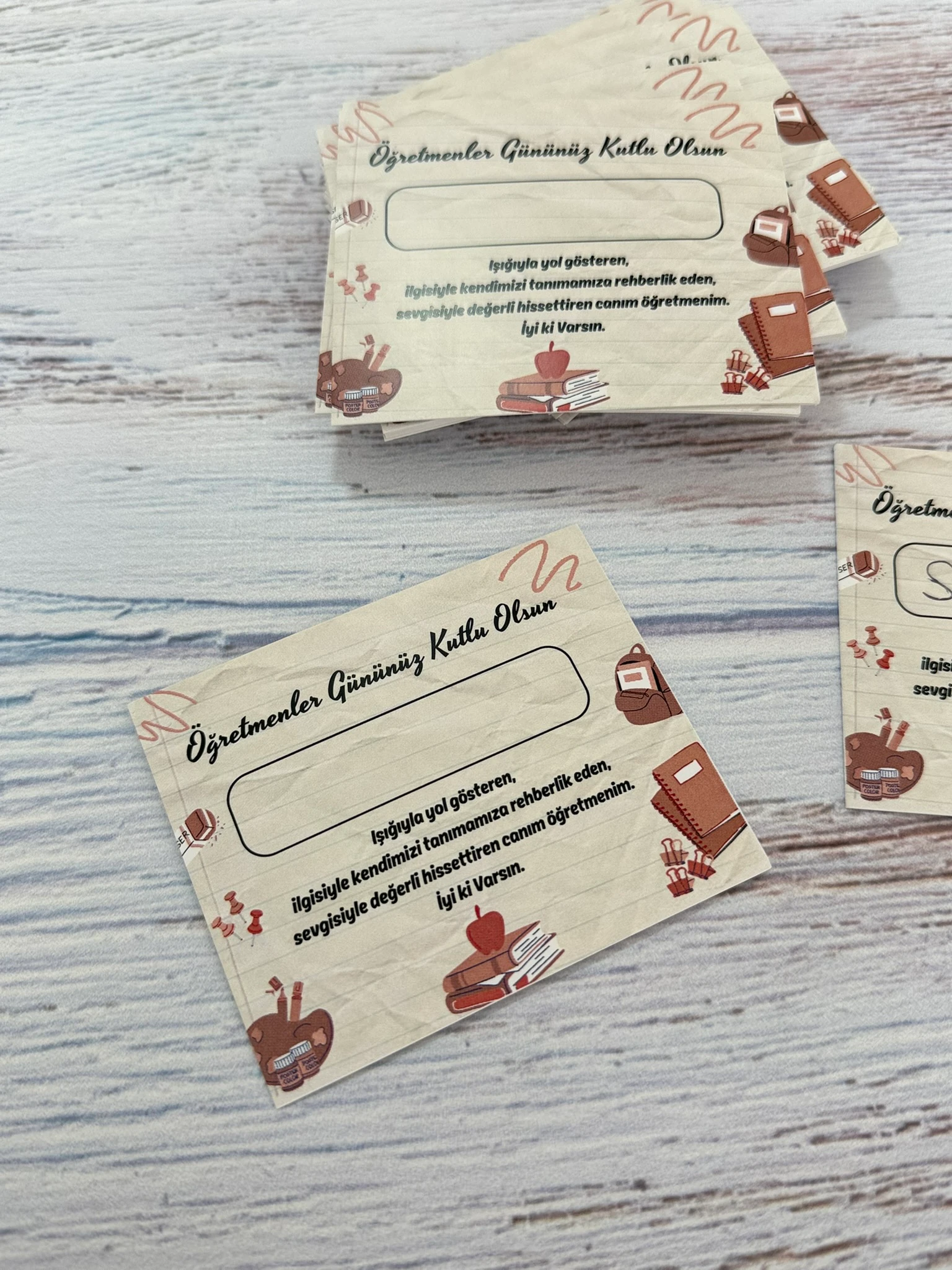 Öğretmenler Günü Kartı 30lu