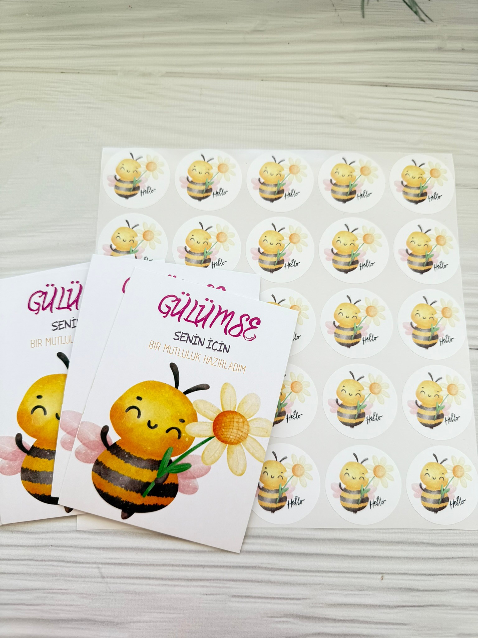 Arı Kart Etiket Set