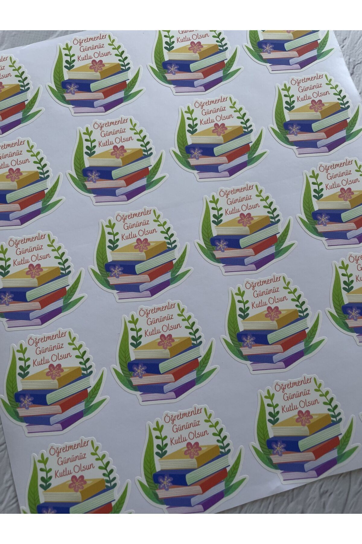 Öğretmenler Gününüz Kutlu Olsun Temalı Sticker - Opak Sticker - 5 cm. -
