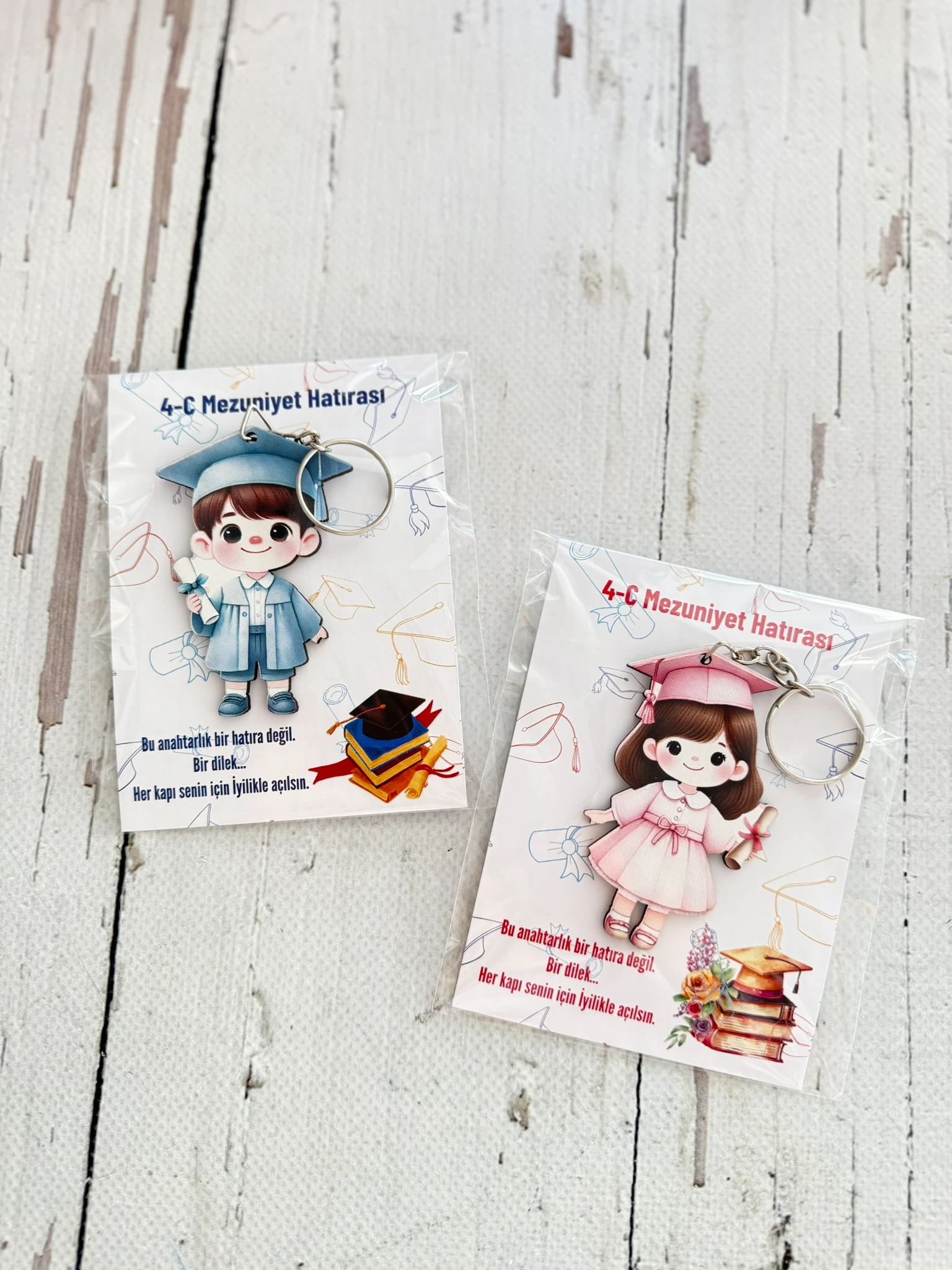 Mezuniyet Hatırası Anahtarlık Erkek Temalı