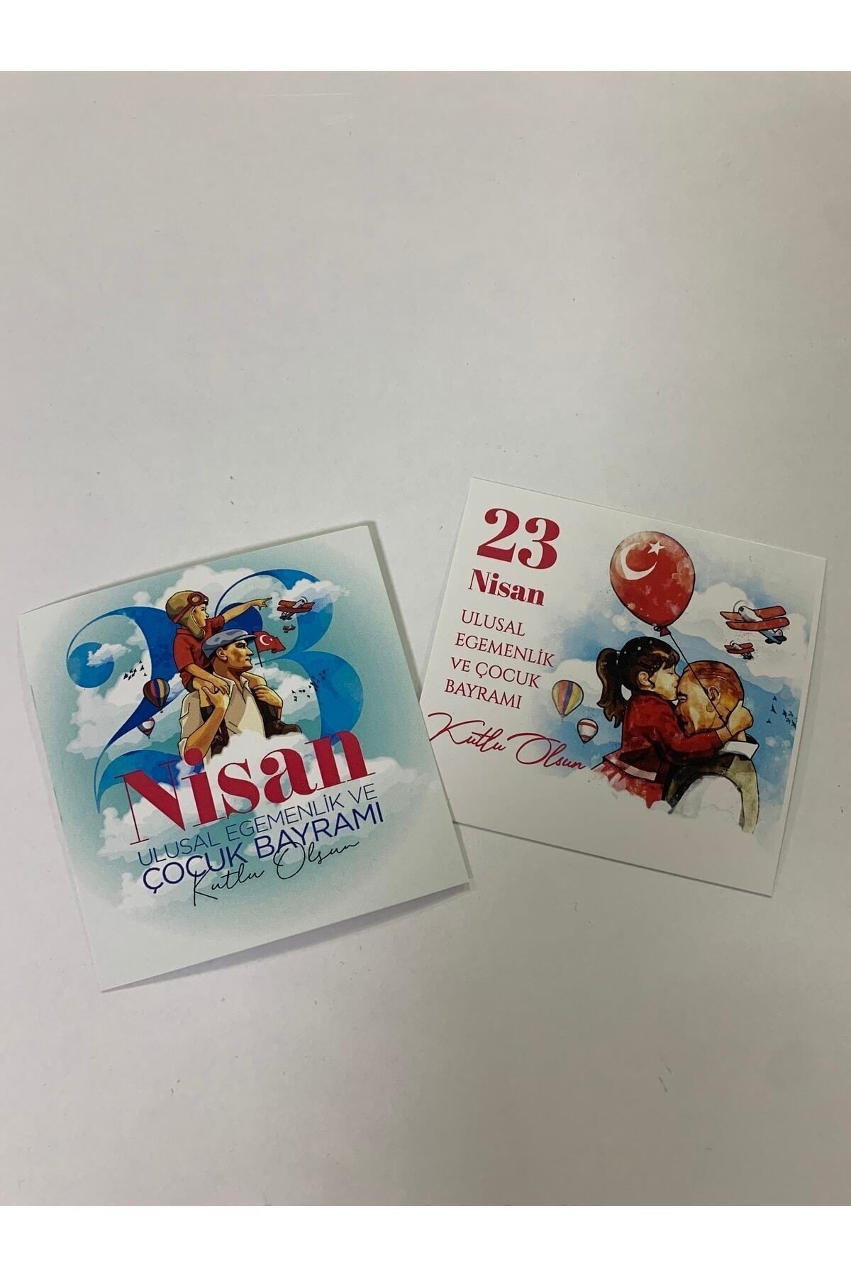 23 Nisan Ulusal Egemenlik Ve Çocuk Bayramı Tebrik-bileklik Kartı 9-9,5 Cm. Karışık Toplam 30 Adet
