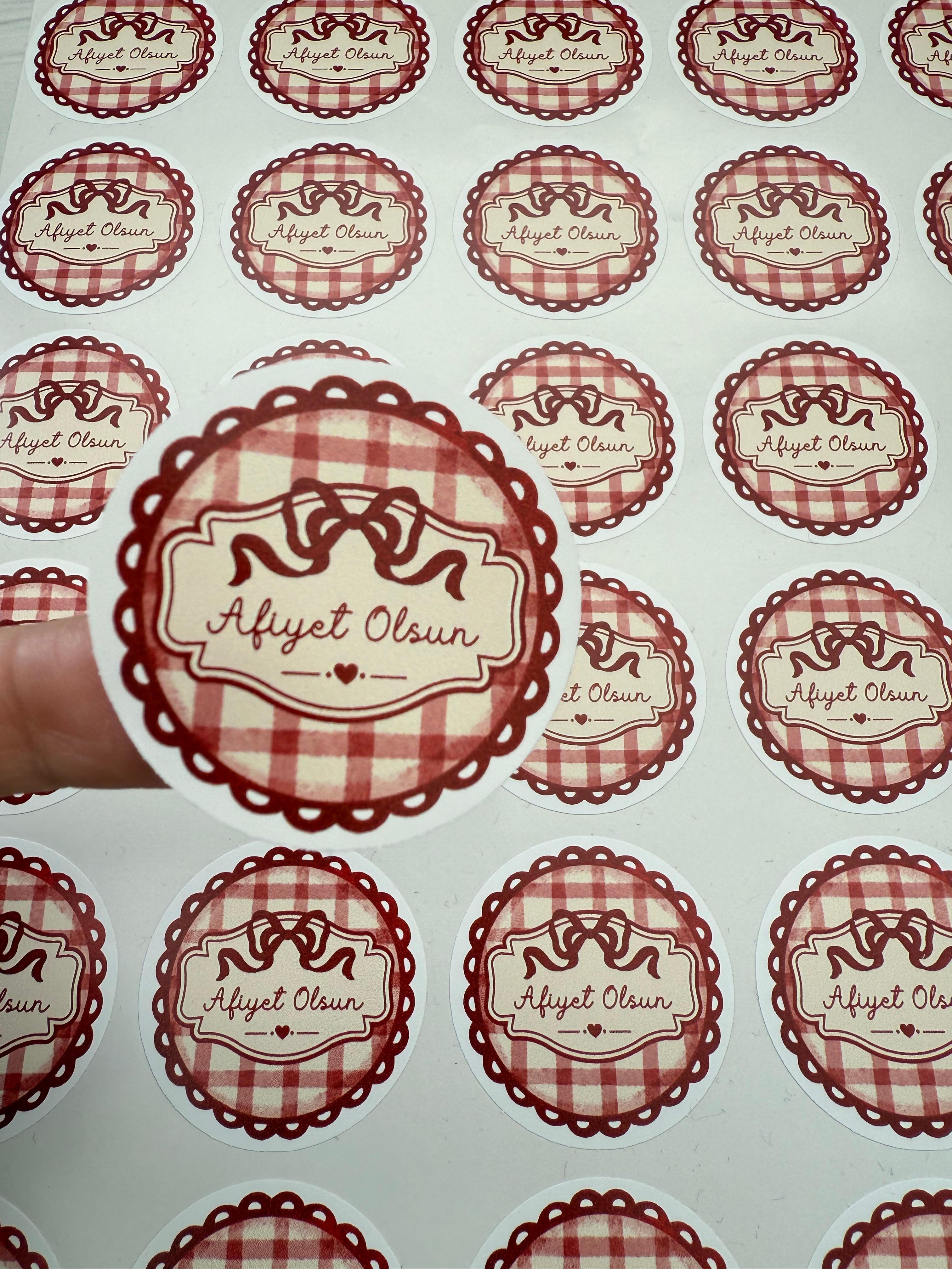 Afiyet Olsun Sticker 50li