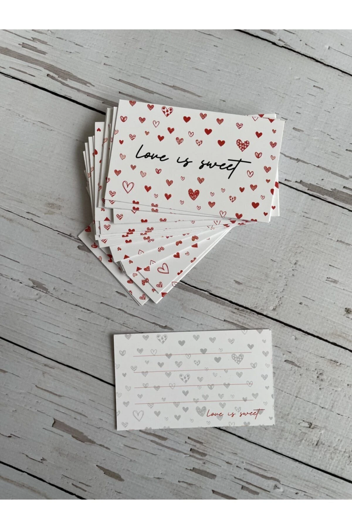 Sevgililer Günü Kartı - Love Is Sweet - 30 Adet