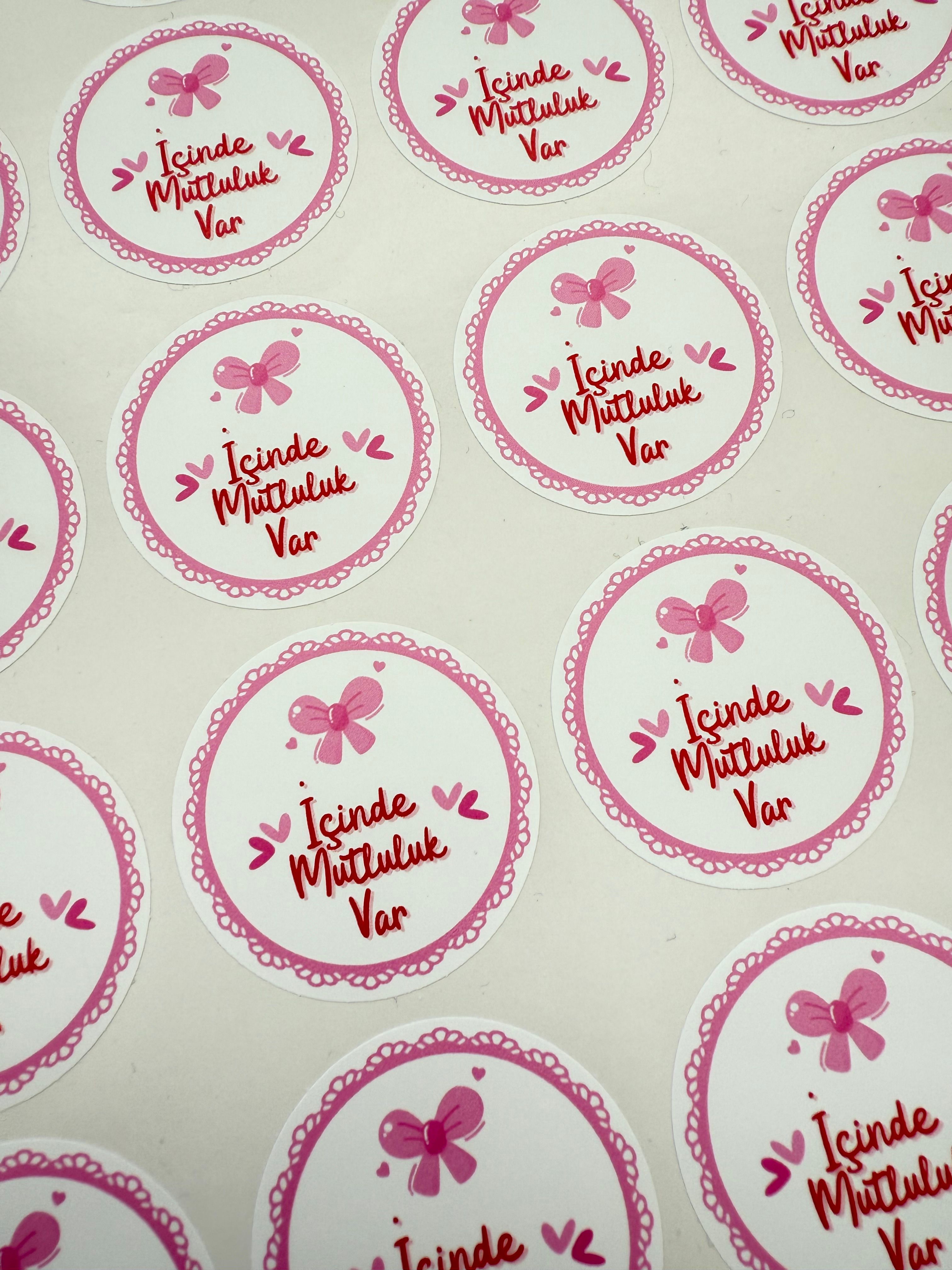 İçinde Mutluluk Sticker 50 ADET
