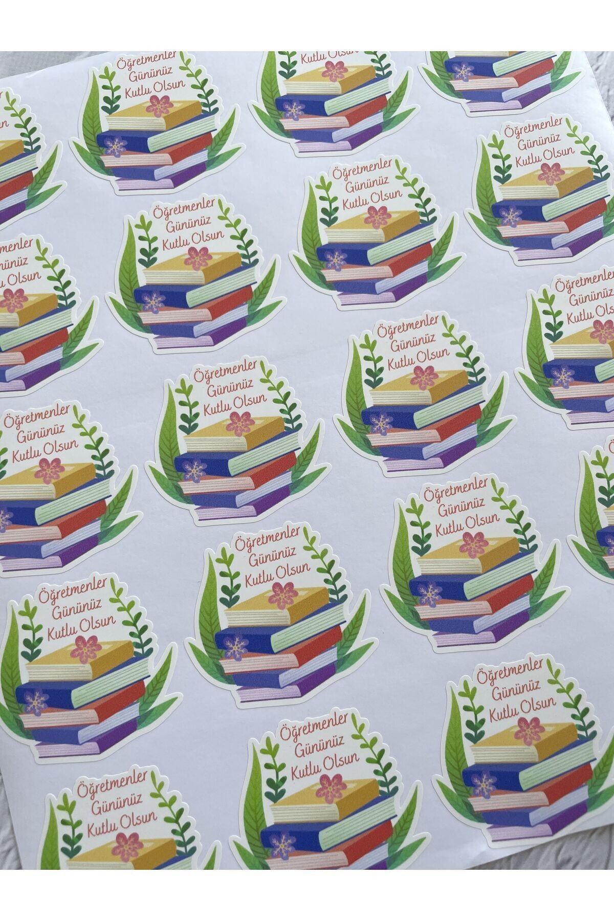 Öğretmenler Gününüz Kutlu Olsun Temalı Sticker - Opak Sticker - 5 cm. -