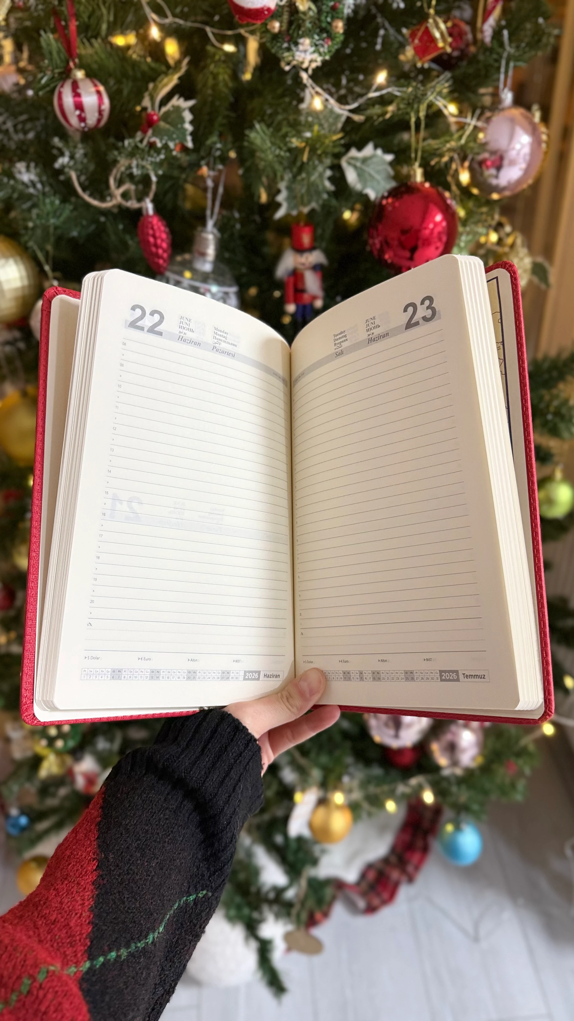 2026 tarihli ajanda kırmızı