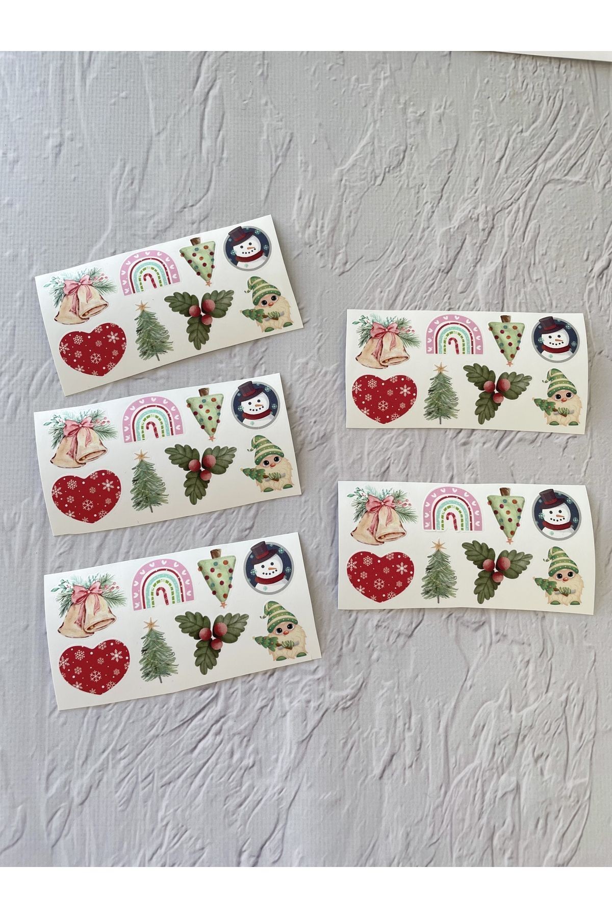 Yeni Yıl Temalı Mini Opak Sticker Set / Telefon-Notebook-Laptop Etiketi