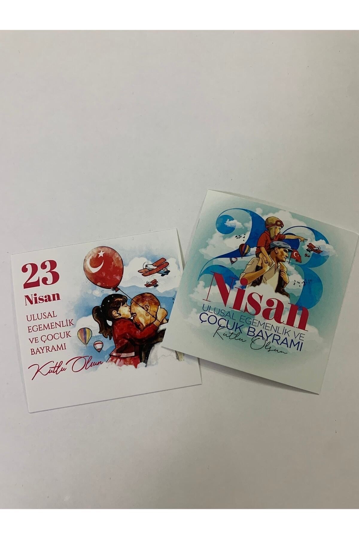23 Nisan Ulusal Egemenlik Ve Çocuk Bayramı Tebrik-bileklik Kartı 9-9,5 Cm. Karışık Toplam 30 Adet
