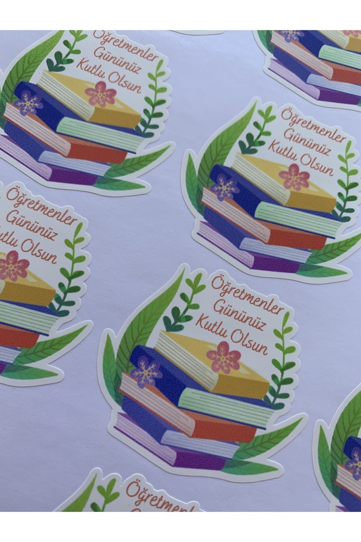 Öğretmenler Gününüz Kutlu Olsun Temalı Sticker - Opak Sticker - 5 cm. -