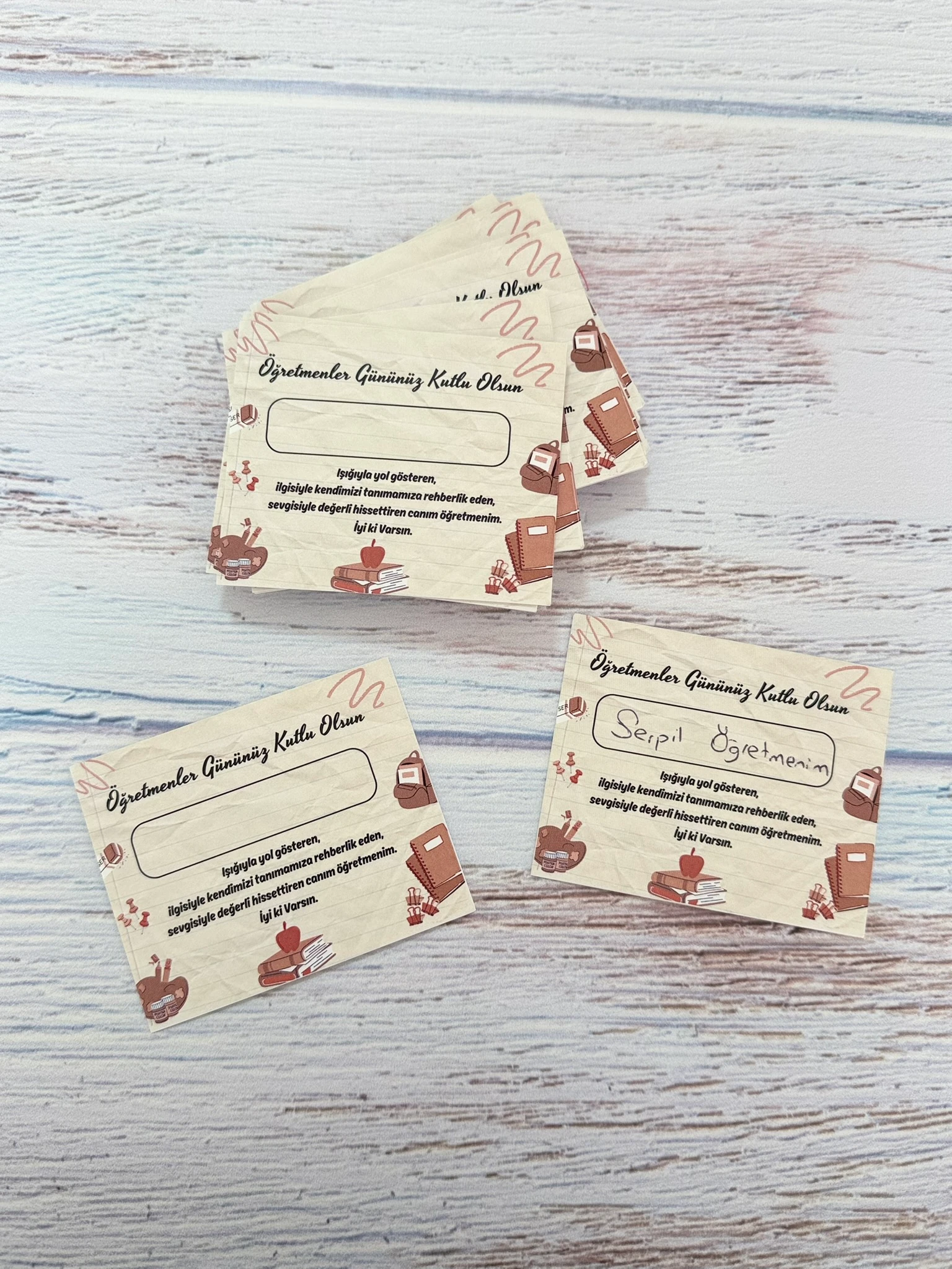 Öğretmenler Günü Kartı 30lu