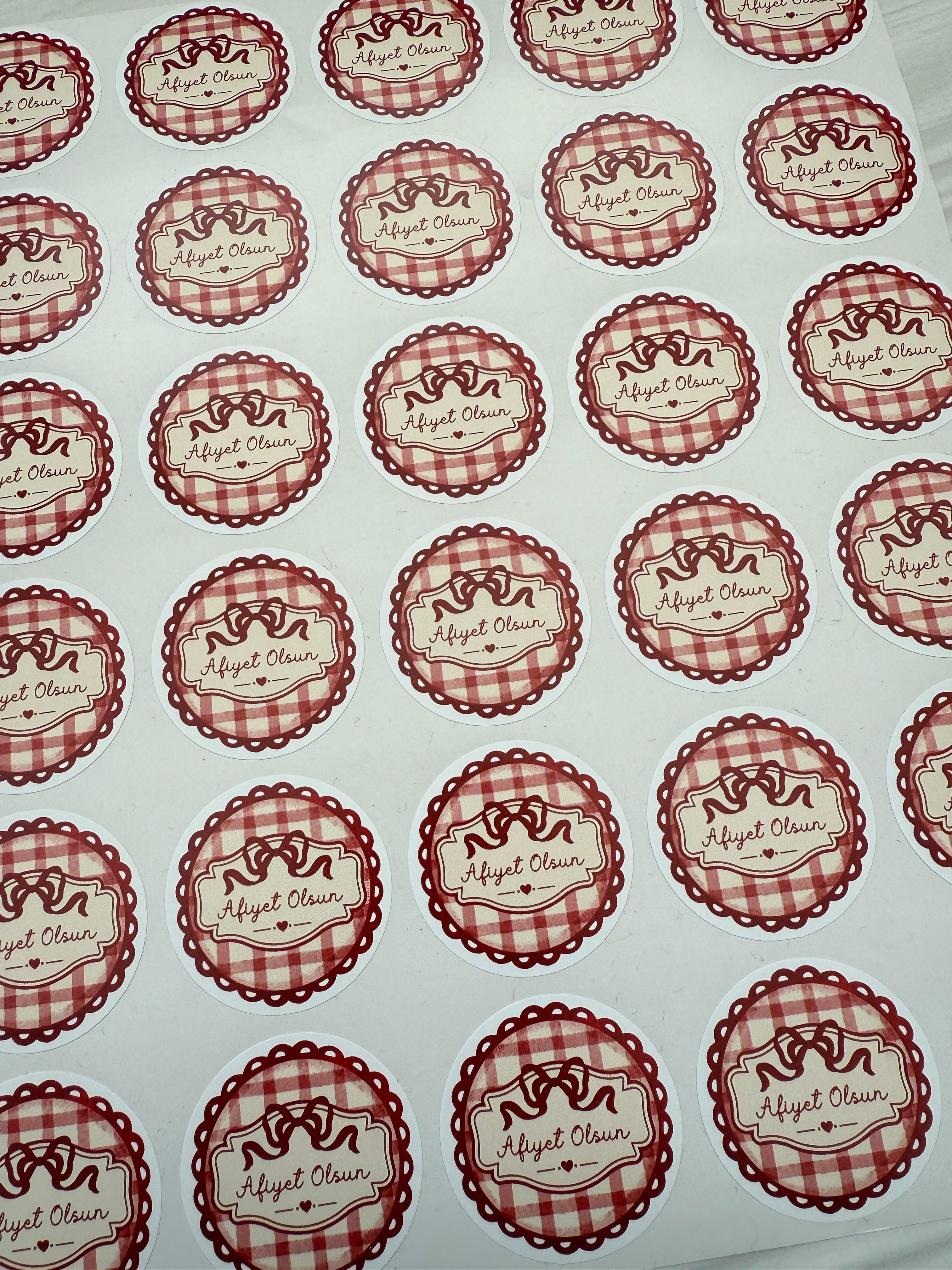 Afiyet Olsun Sticker 50li