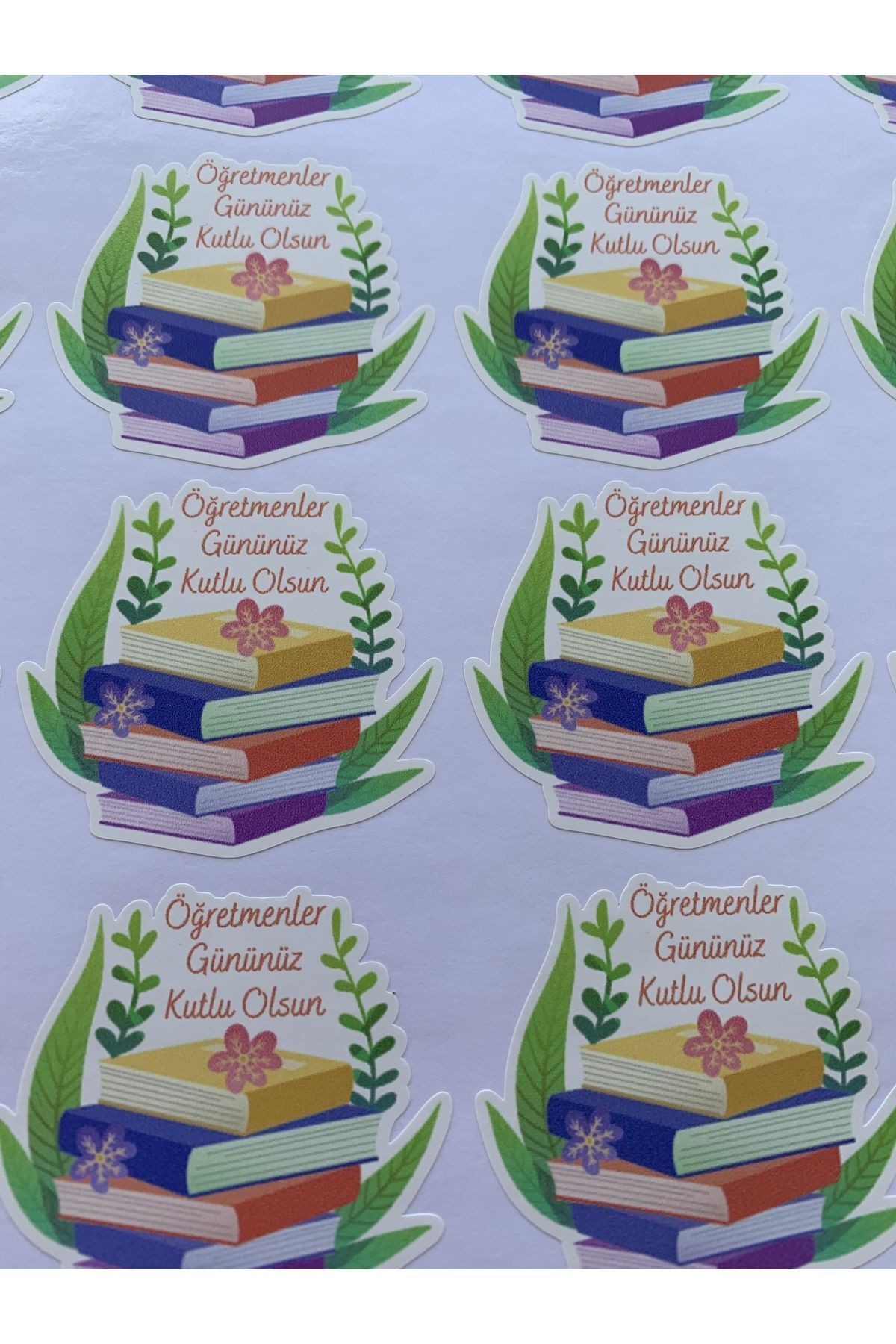 Öğretmenler Gününüz Kutlu Olsun Temalı Sticker - Opak Sticker - 5 cm. -