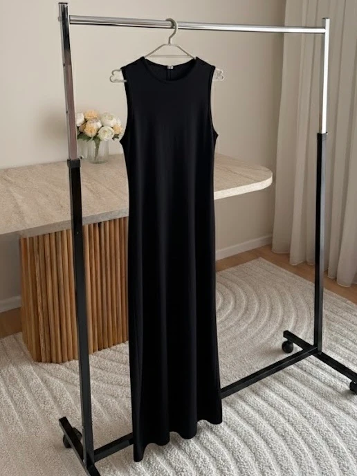 İçlik Elbise - Siyah