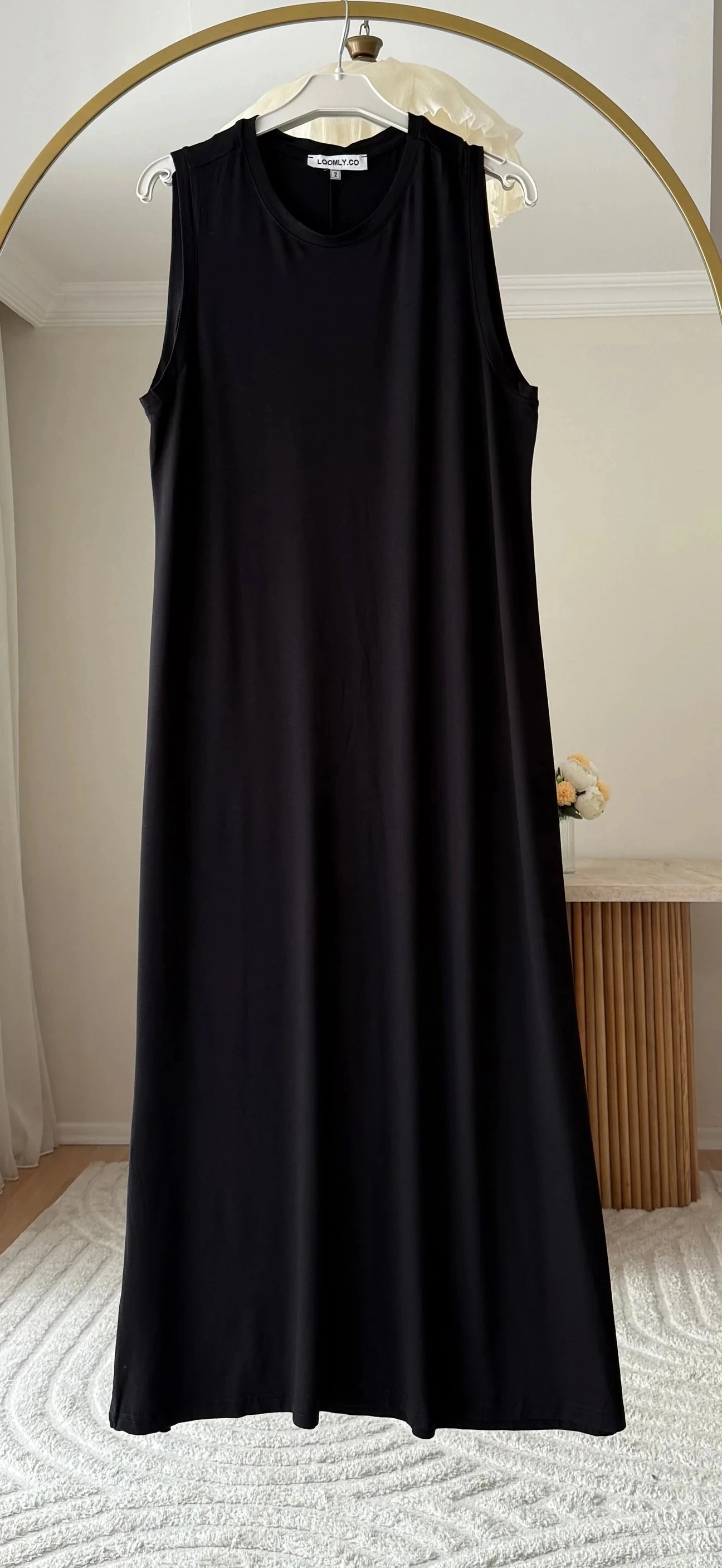 İçlik Elbise - Siyah