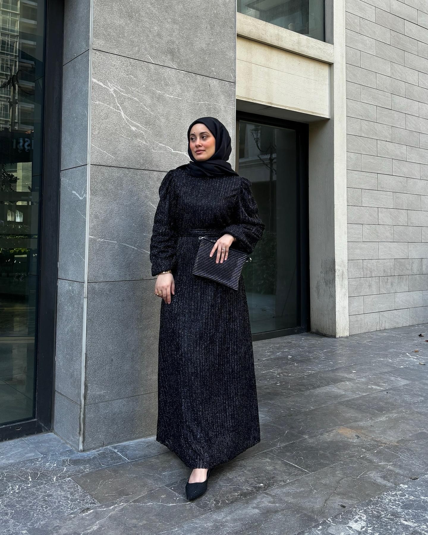 Siyah Noir Elegance Elbise
