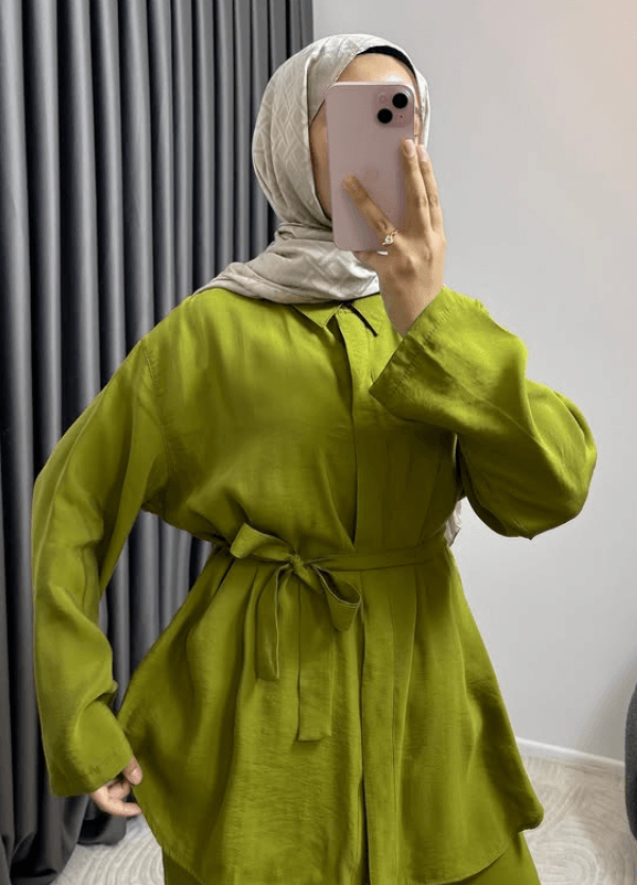 YEŞİL TENSEL ALT ÜST TAKIM