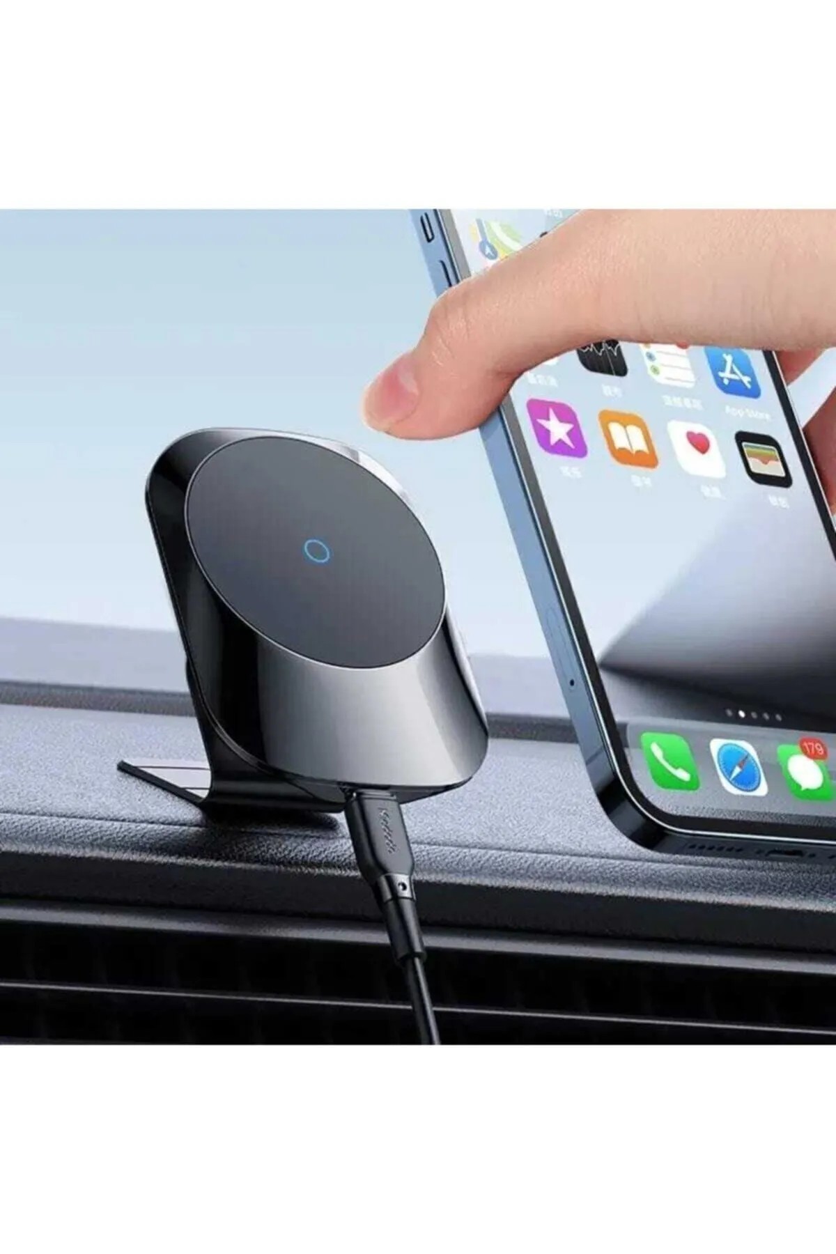 Mcdodo CH-7071 Magnetic Wireless Şarjlı 15w Araç içi Telefon Tutucu-siyah