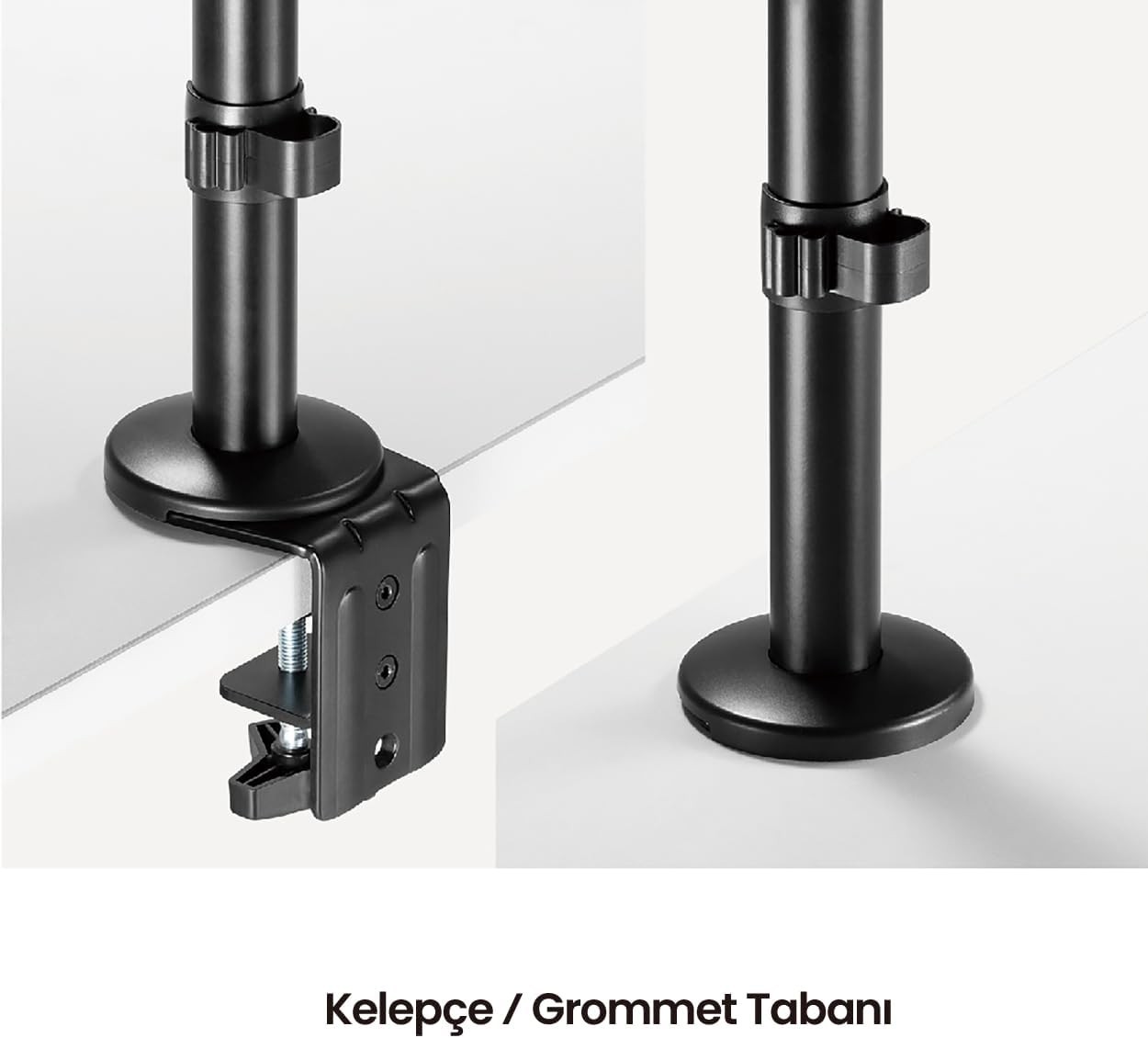 Voltix Ergonomik Premium 17''-32'' Ekranlar için VESA Uyumlu 2'li Monitör Tutucu